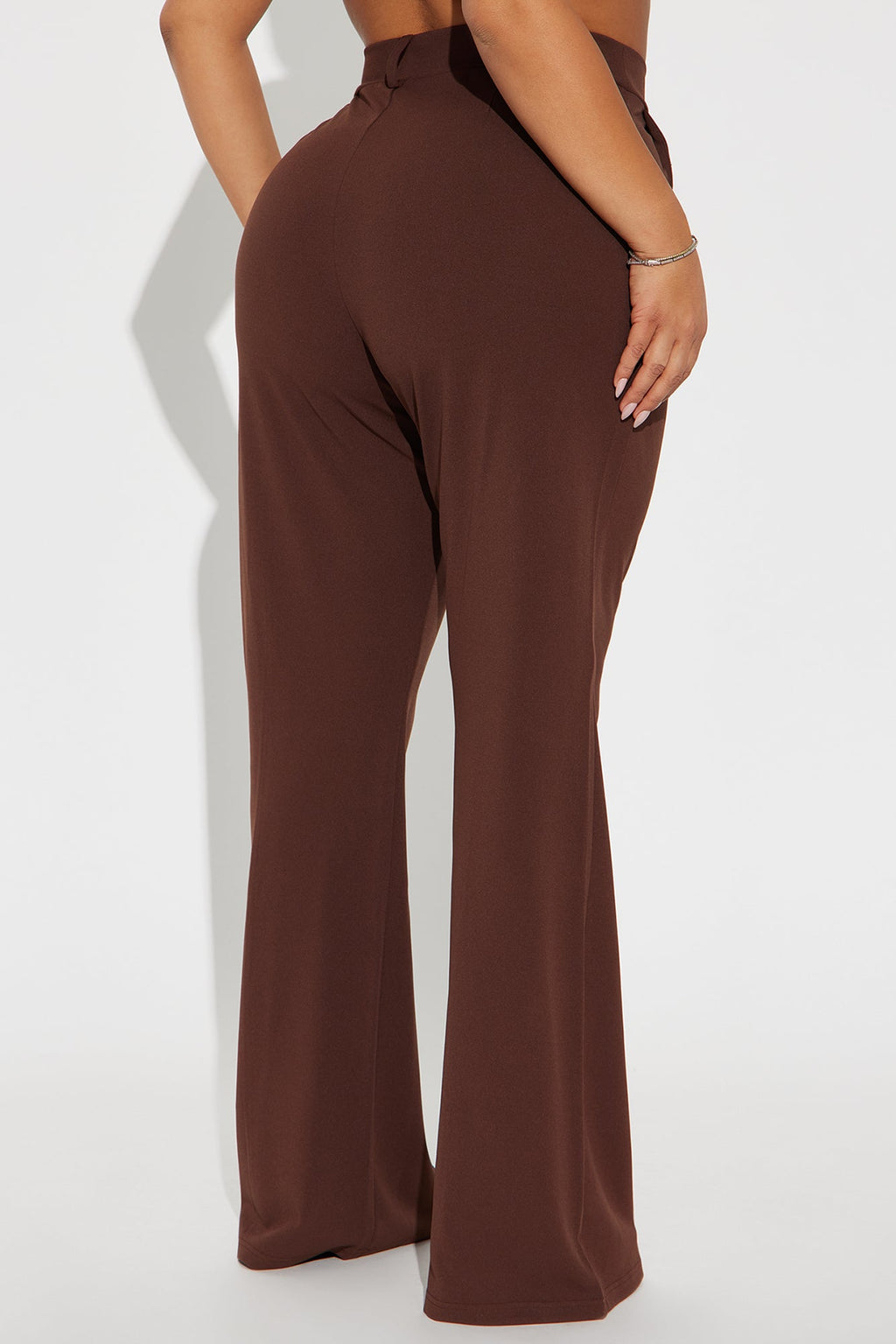 Heidi Wide Leg Trouser Pant - Chocolate