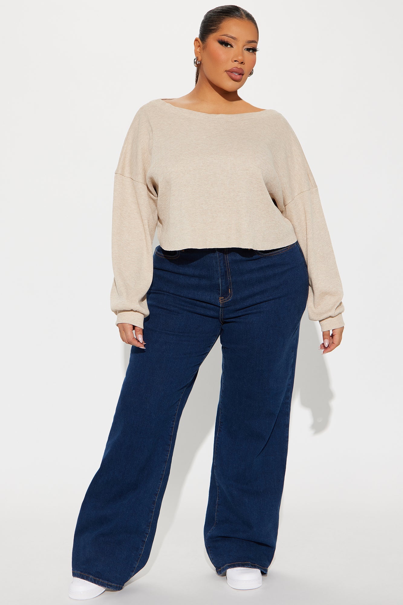 Colby Oversized Thermal Top - Oatmeal