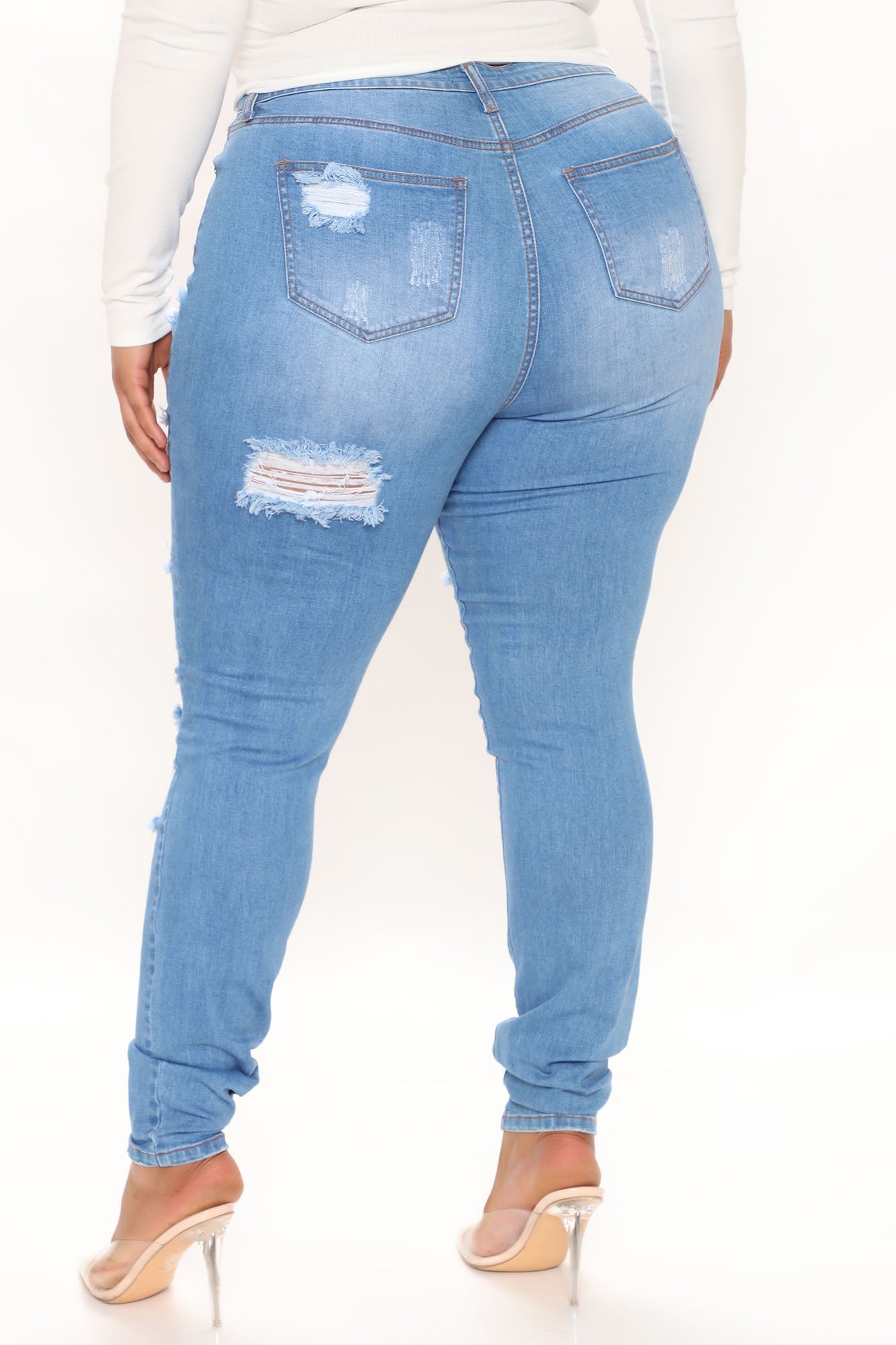 Tall Give Good Love Skinny Jeans - Light Blue Wash