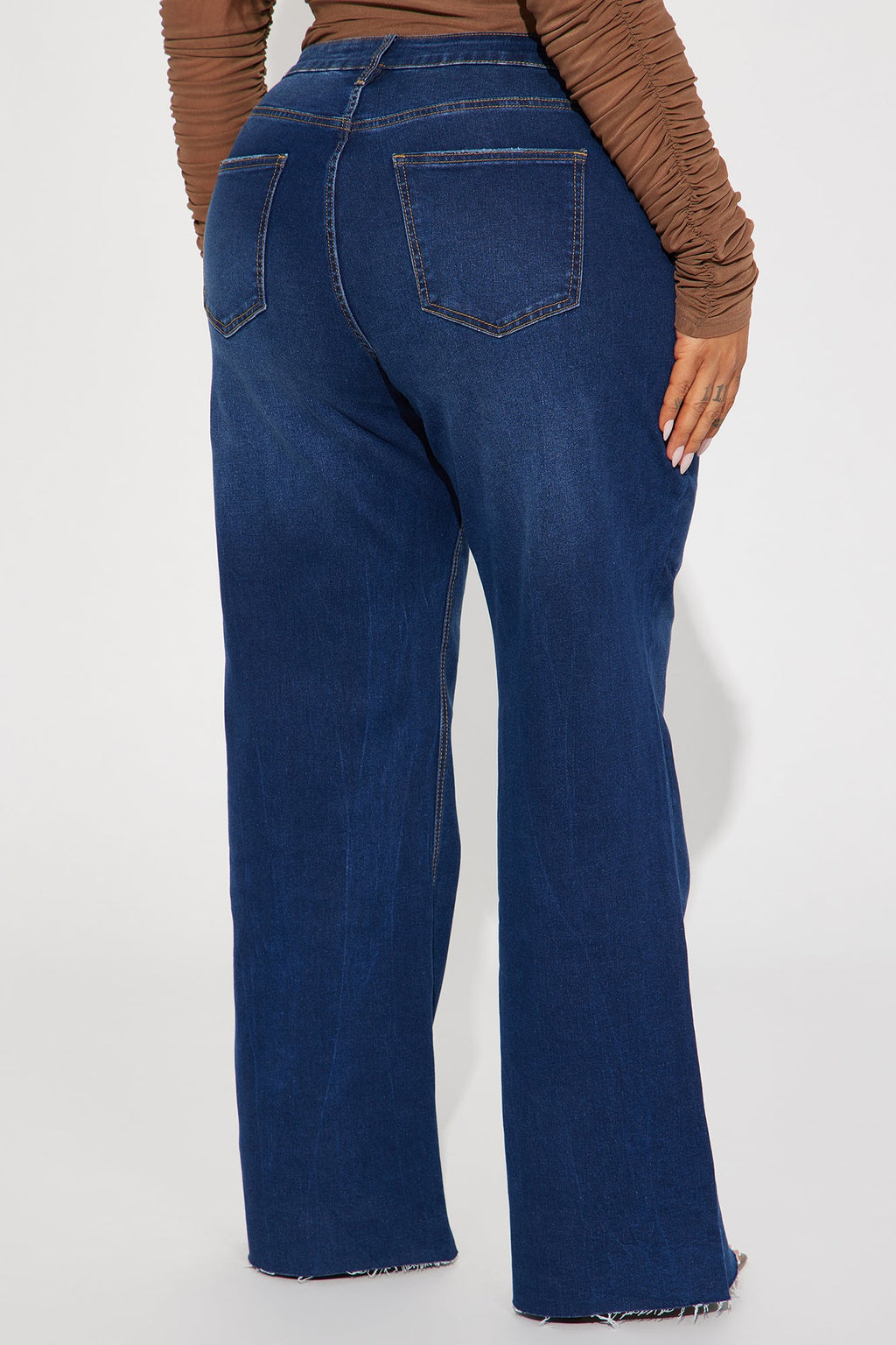 So Valid Stretch Wide Leg Jeans - Dark Wash