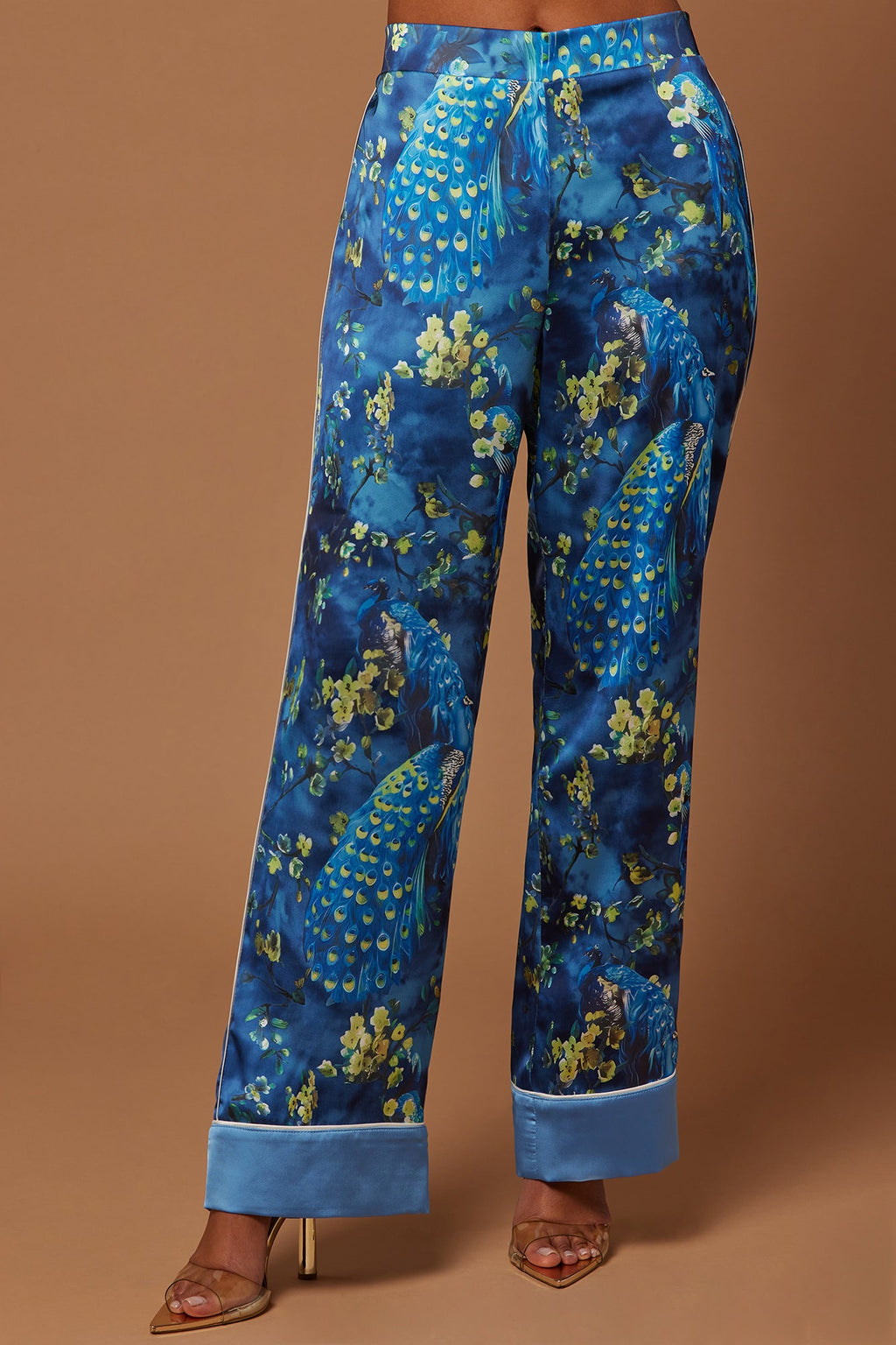 Mallory Satin Pant Set - Blue