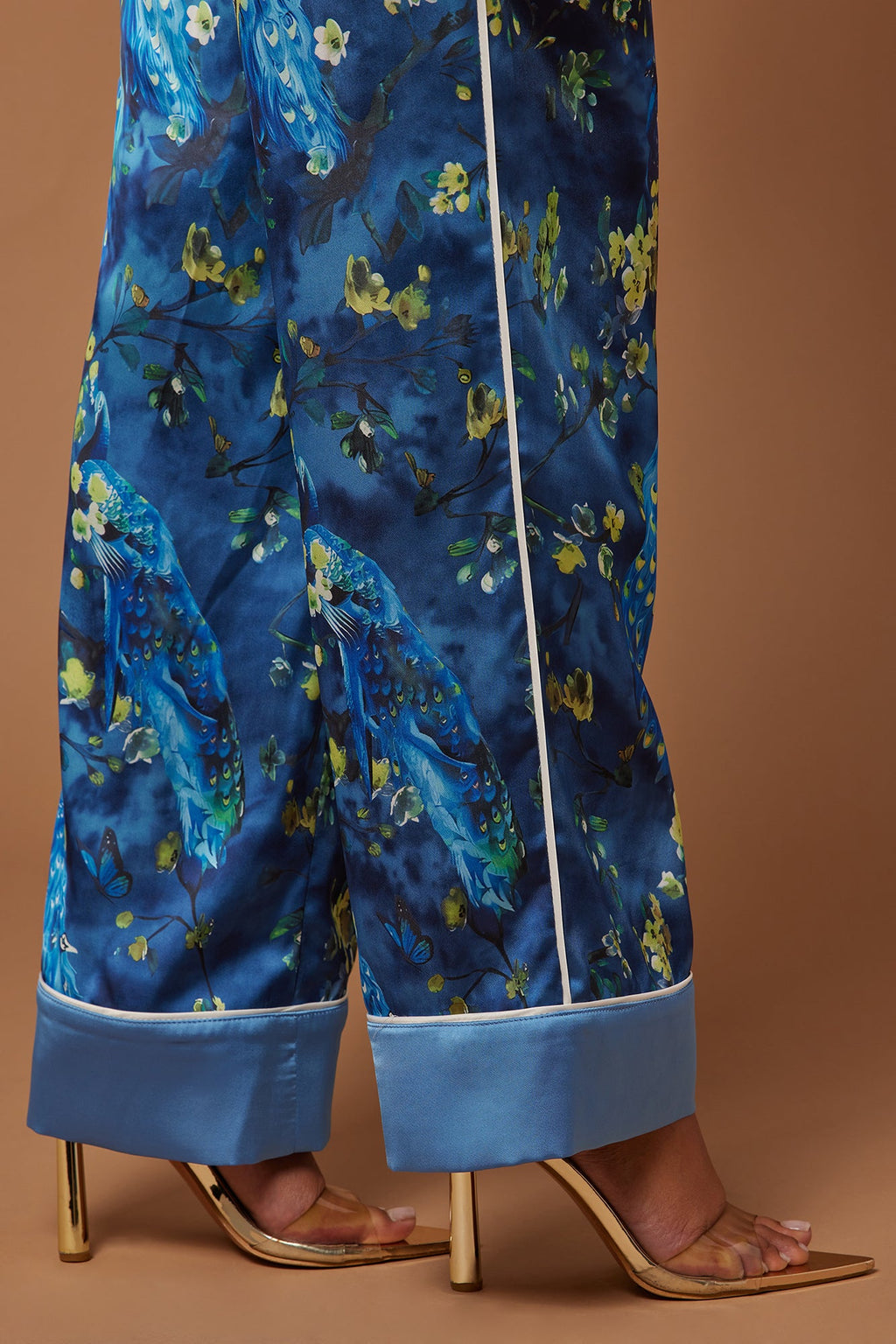 Mallory Satin Pant Set - Blue