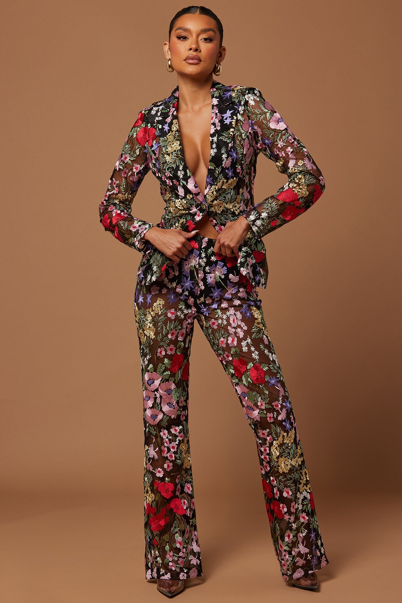 Erin Embroidered Pant - Black/combo