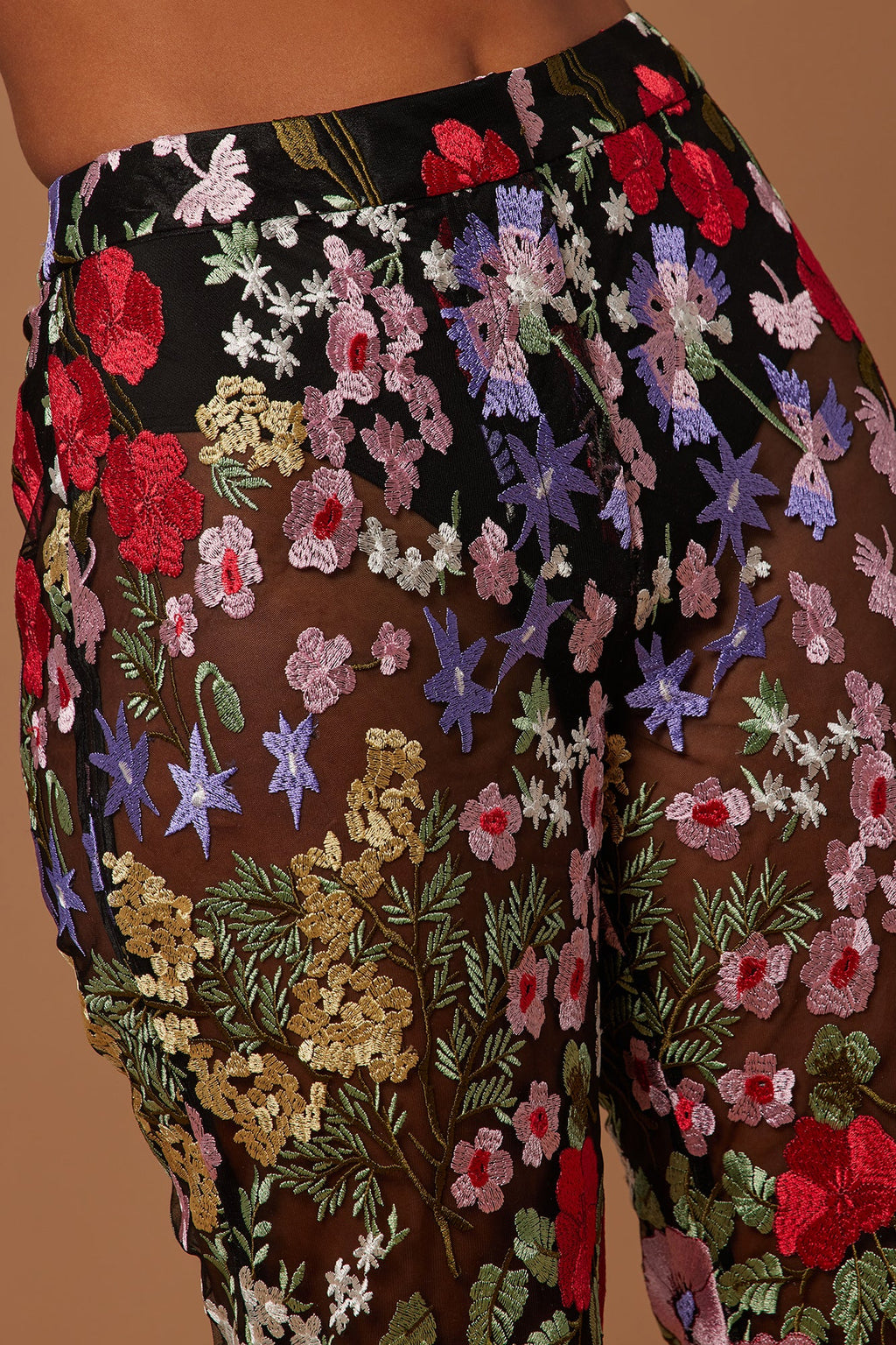 Erin Embroidered Pant - Black/combo