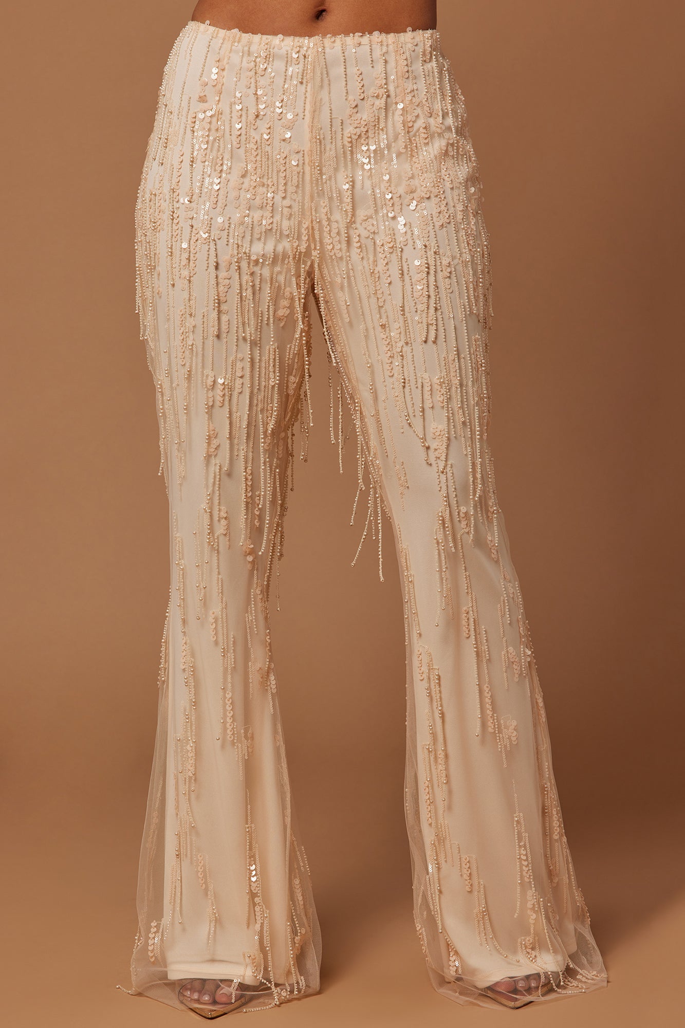 Isabelle Sequin Pant - Nude