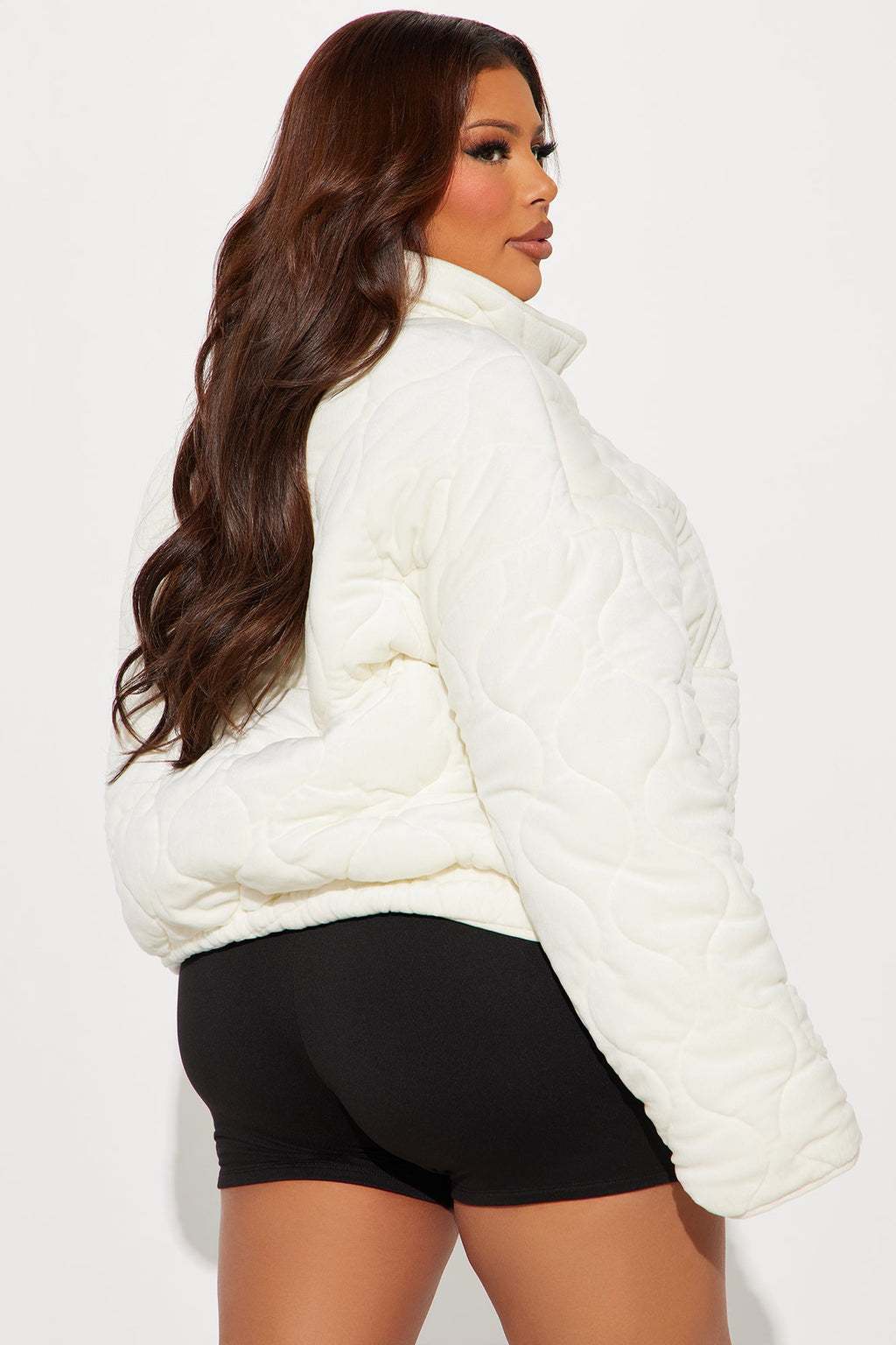 Ski Lift Lightweight Quilted Puffer Jacket - Cream
