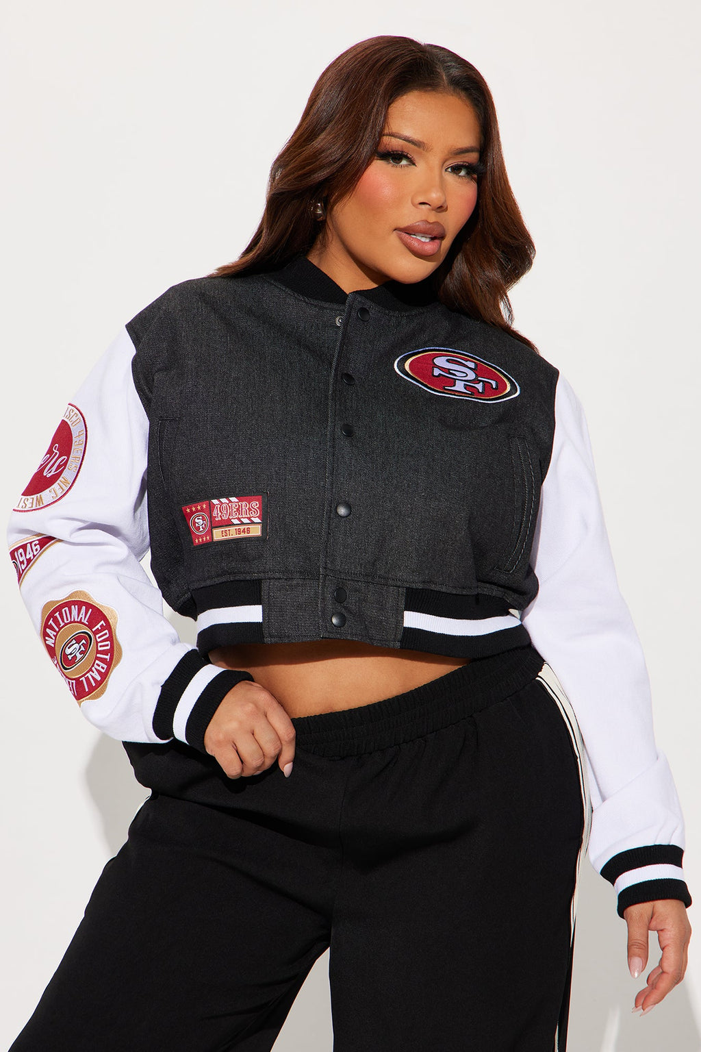 Niners Home Game Jacket - Black Wash