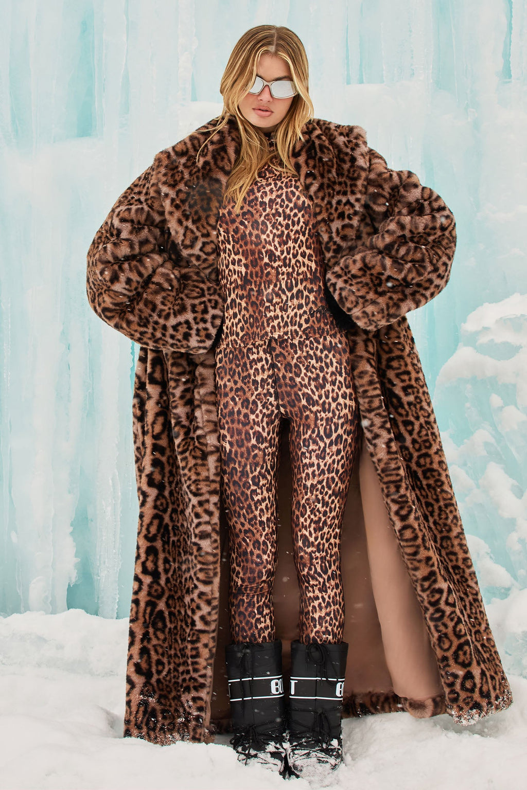 Alex Faux Fur Coat - Leopard