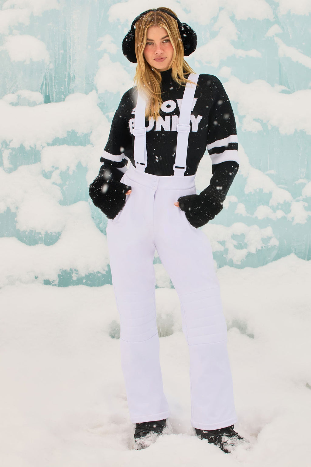 Hit The Summit Ski Overall Pants - White