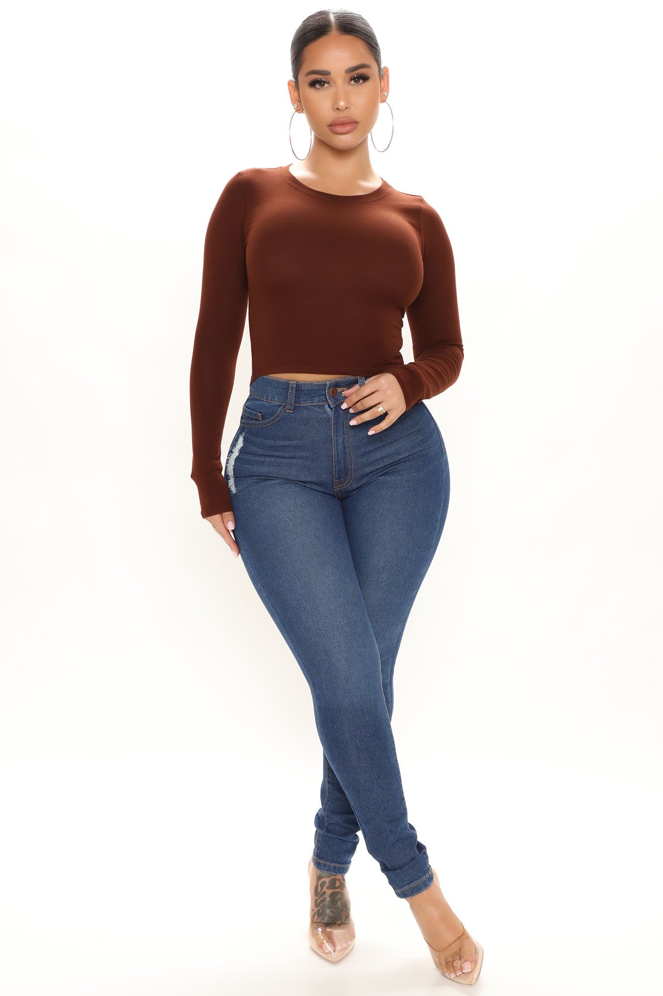 Robin Long Sleeve Top - Chocolate