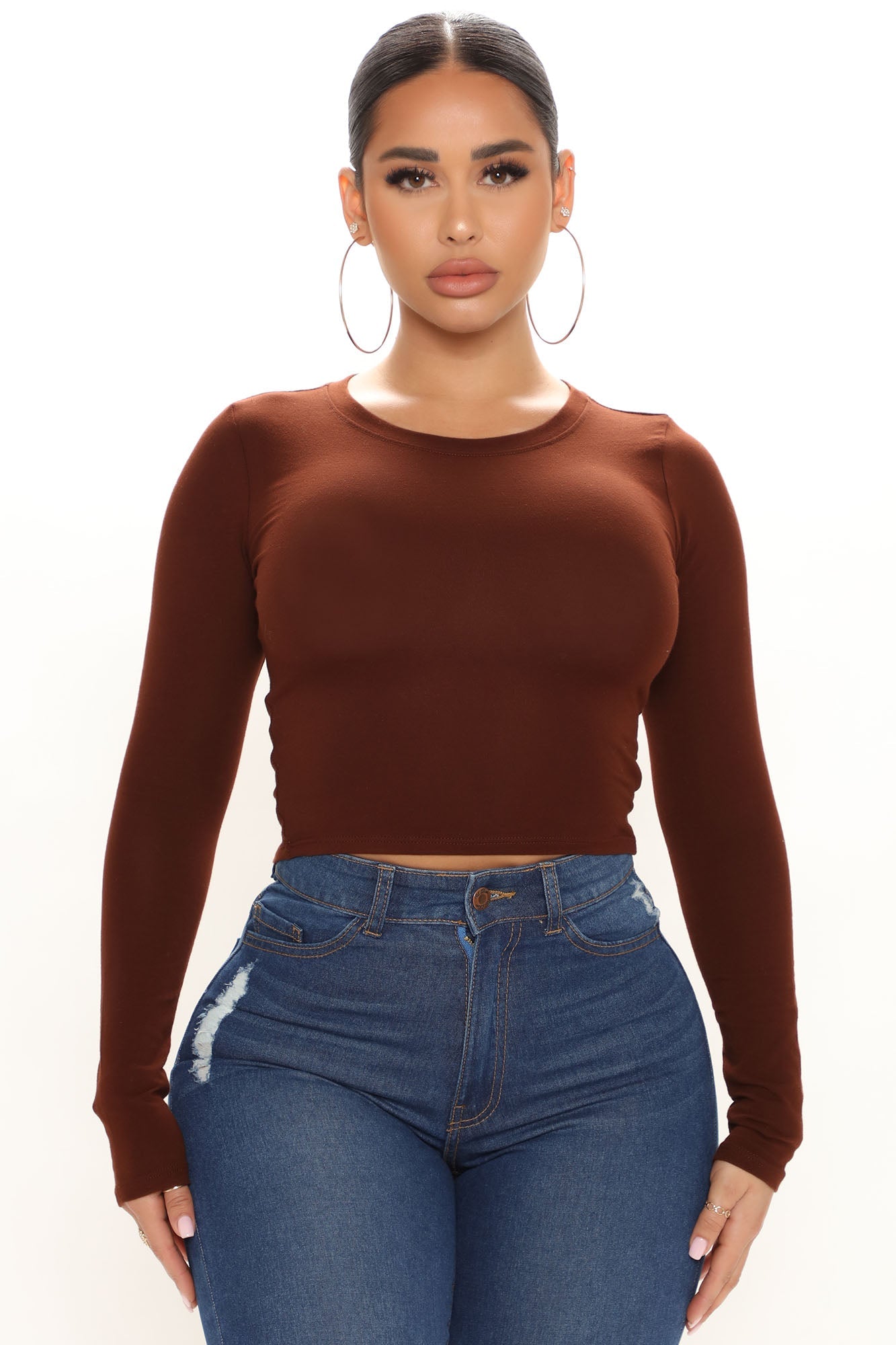 Robin Long Sleeve Top - Chocolate