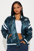 Eagles Quilted Bomber Jacket - Green