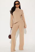 No Pretending Sweater Pant Set - Taupe