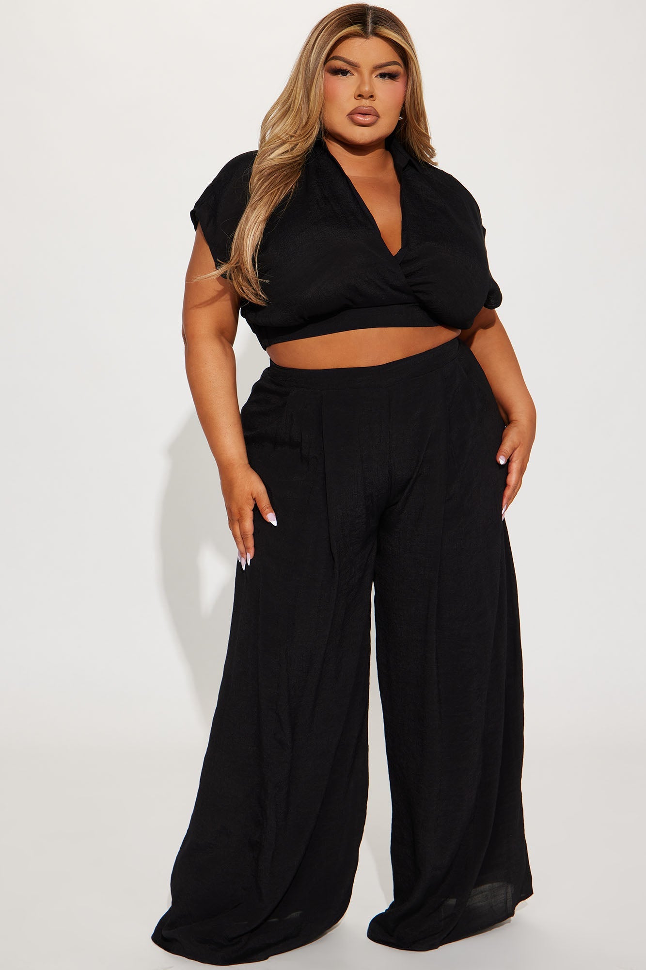 Mea Gauze Pant Set - Black