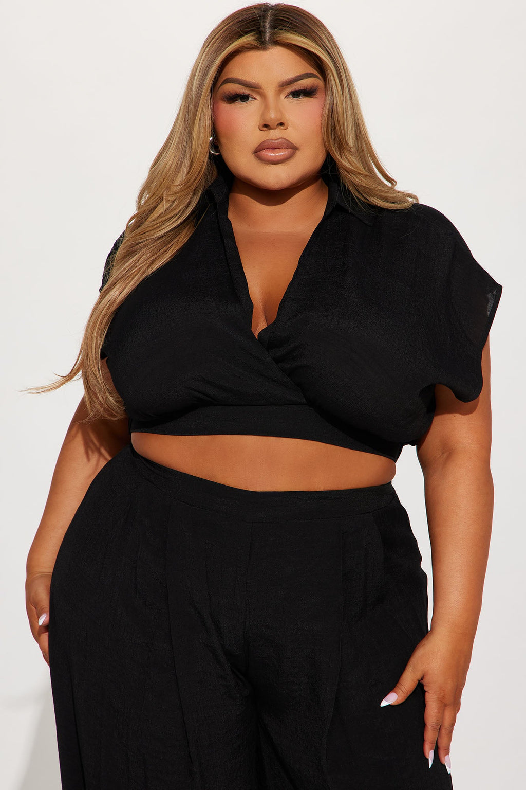 Mea Gauze Pant Set - Black