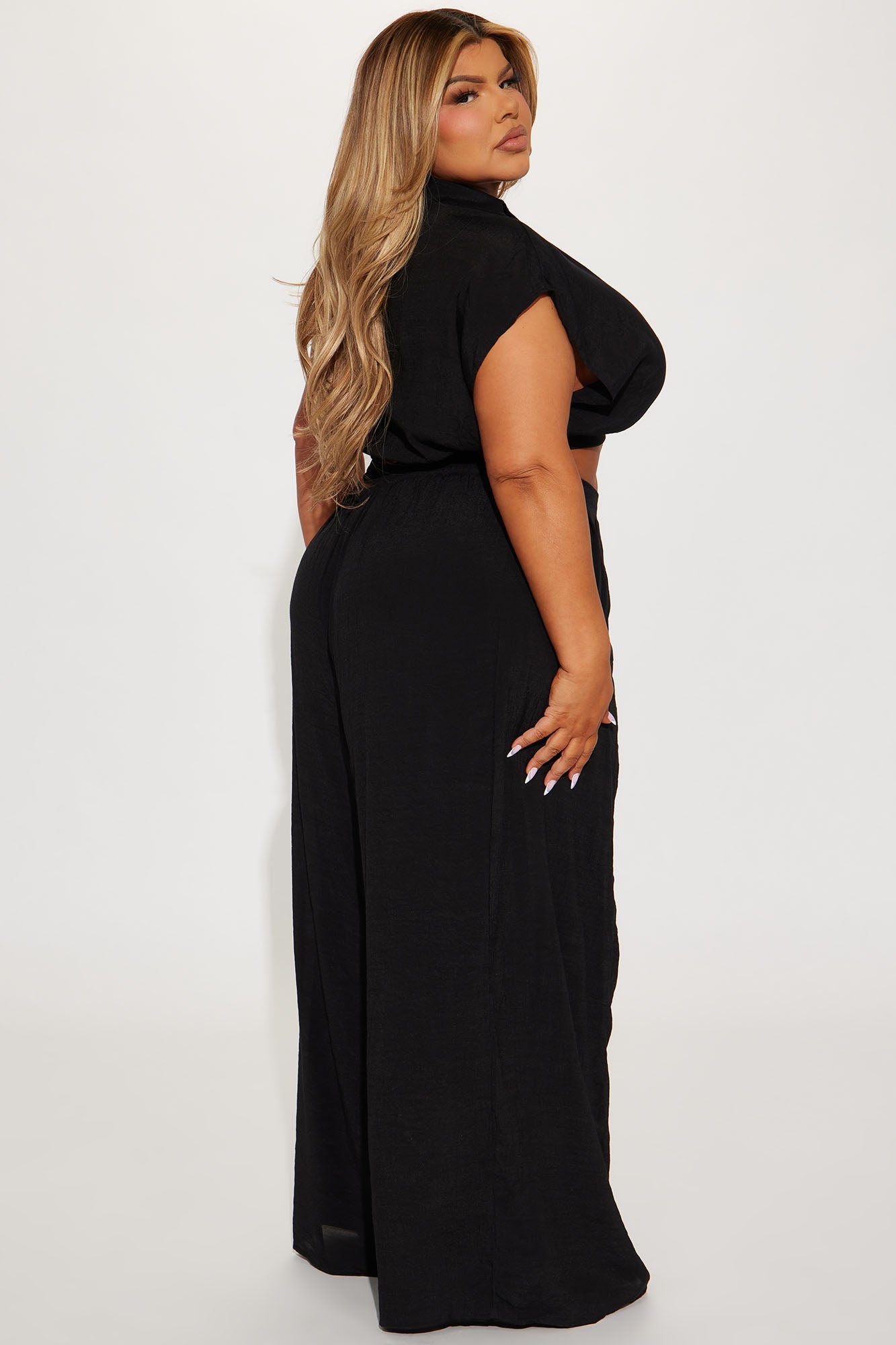 Mea Gauze Pant Set - Black