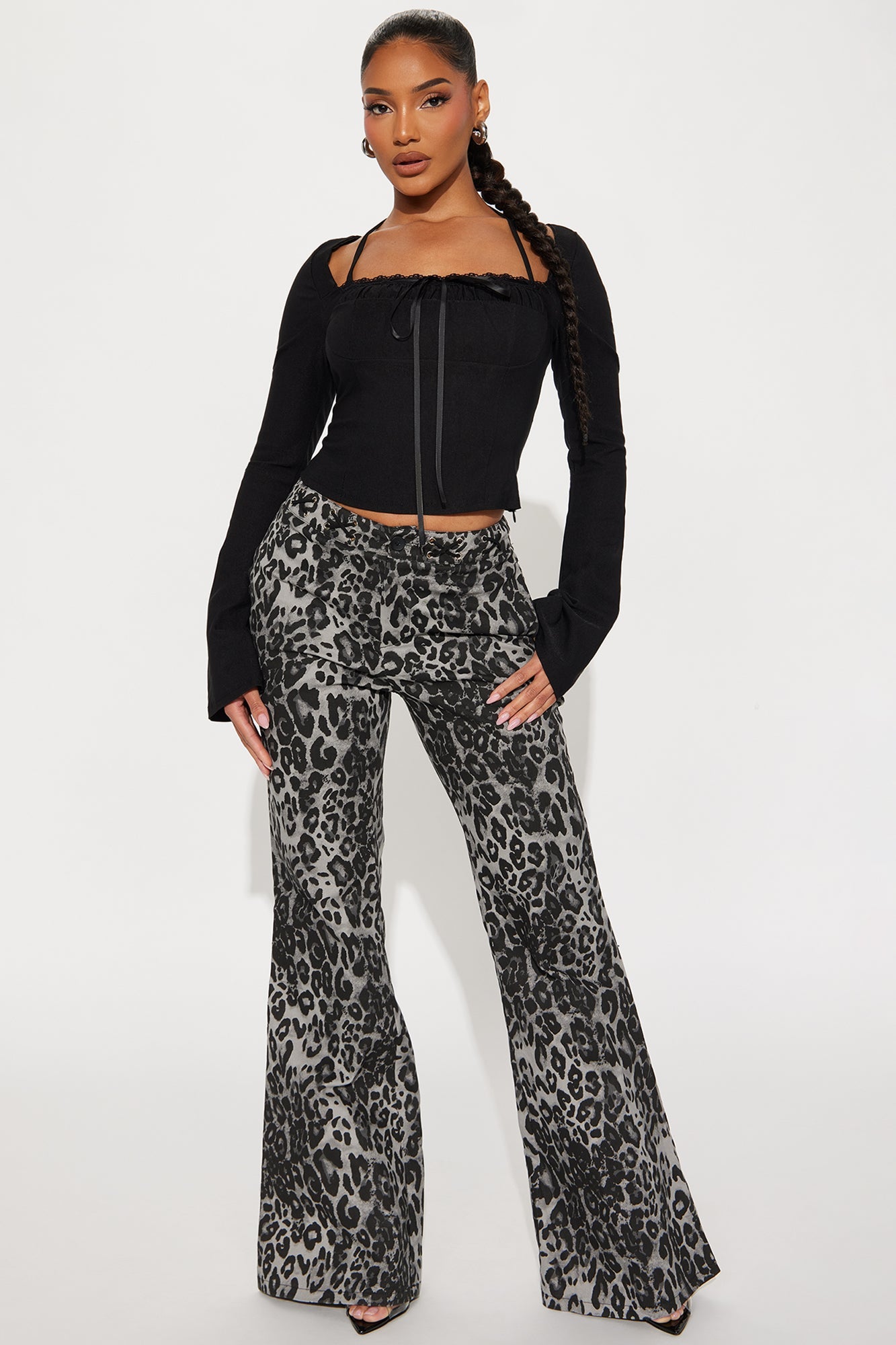 Valeria Long Sleeve Top - Black