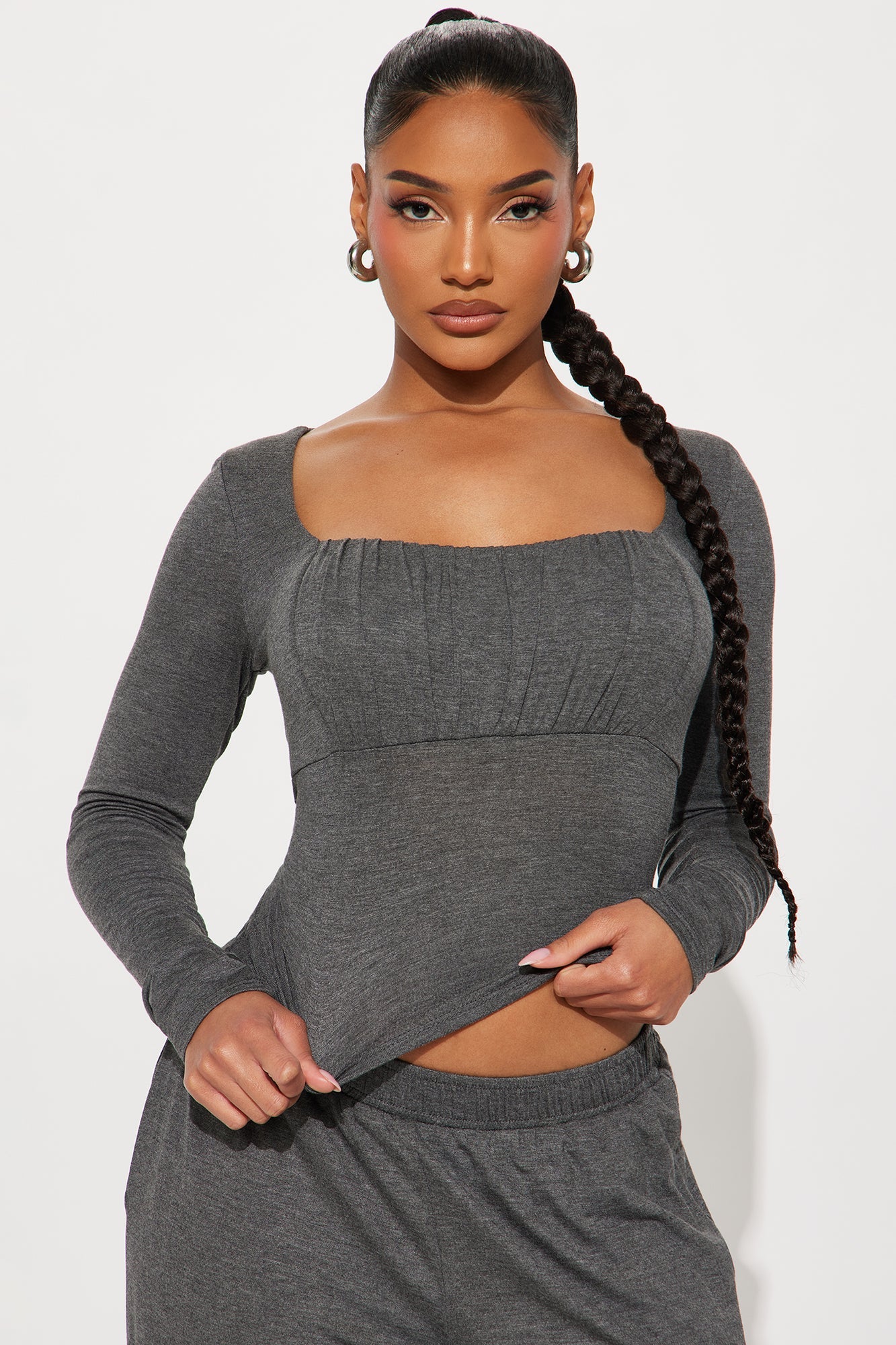 Celine Pant Set - Charcoal