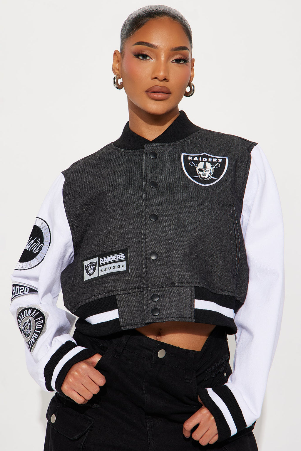 Raiders Home Game Jacket - Black Wash