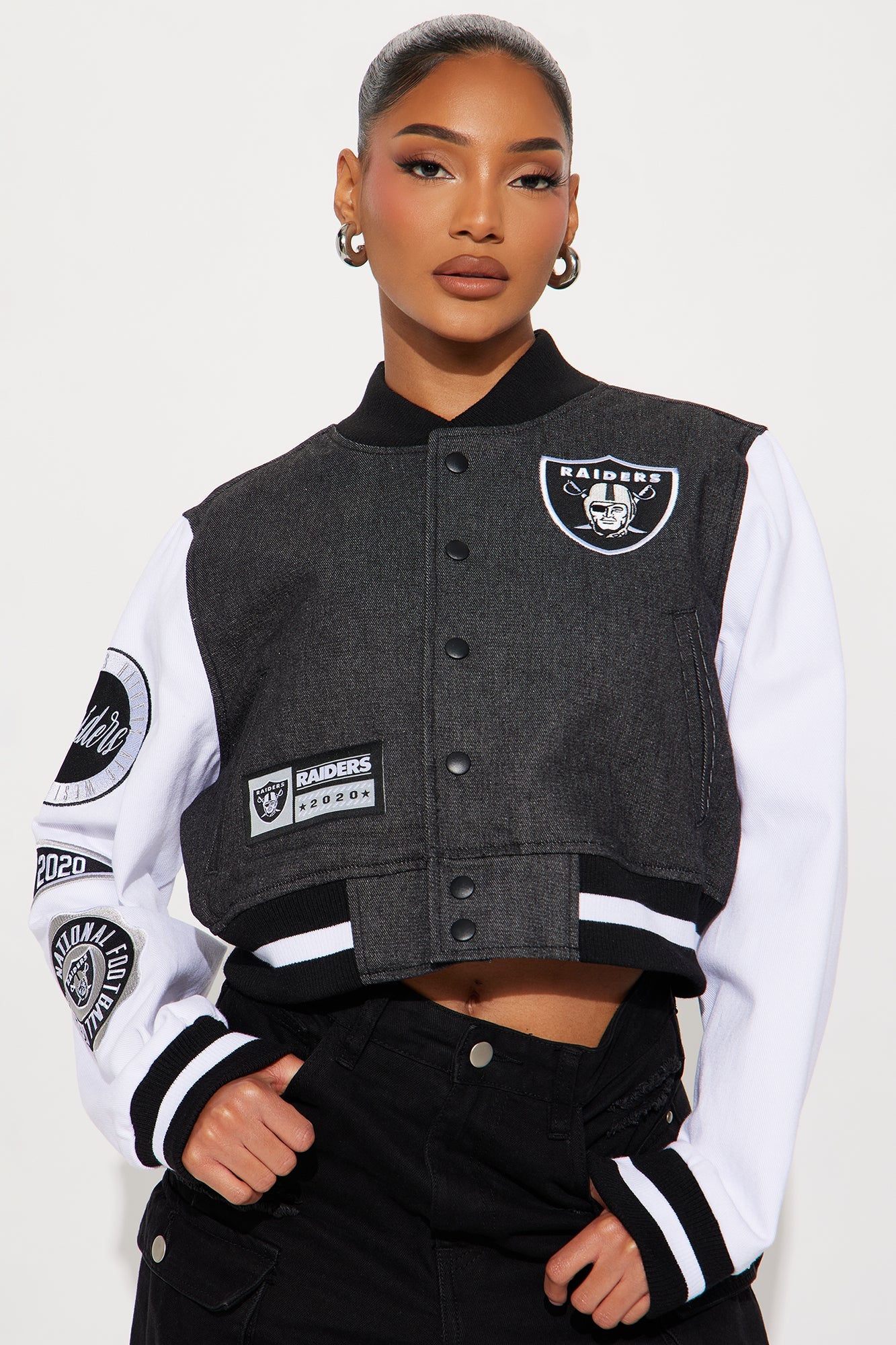 Raiders Home Game Jacket - Black Wash