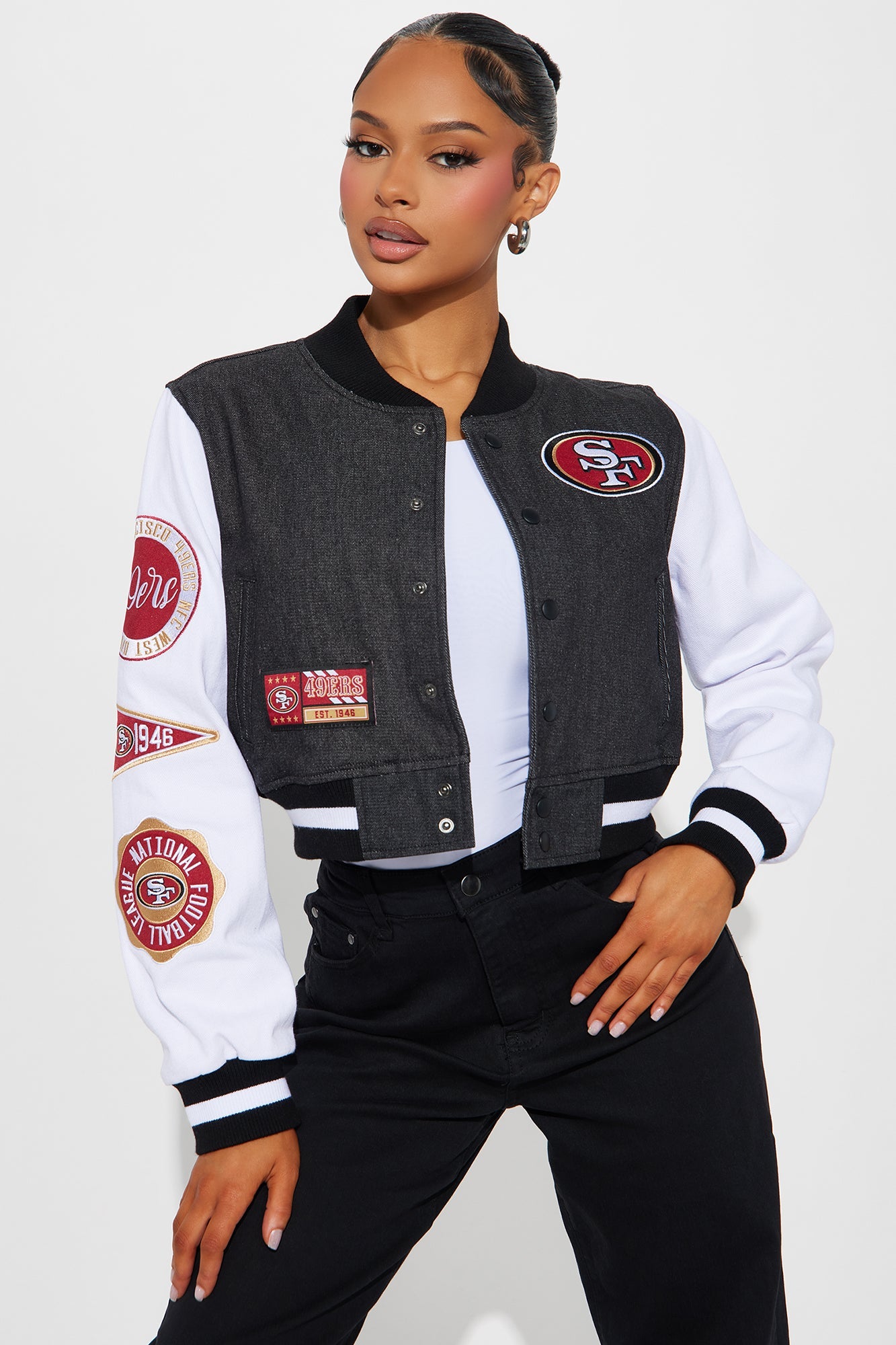 Niners Home Game Jacket - Black Wash
