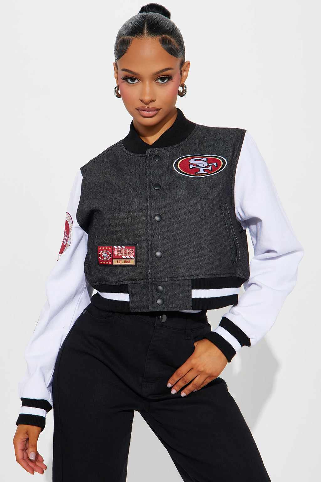 Niners Home Game Jacket - Black Wash