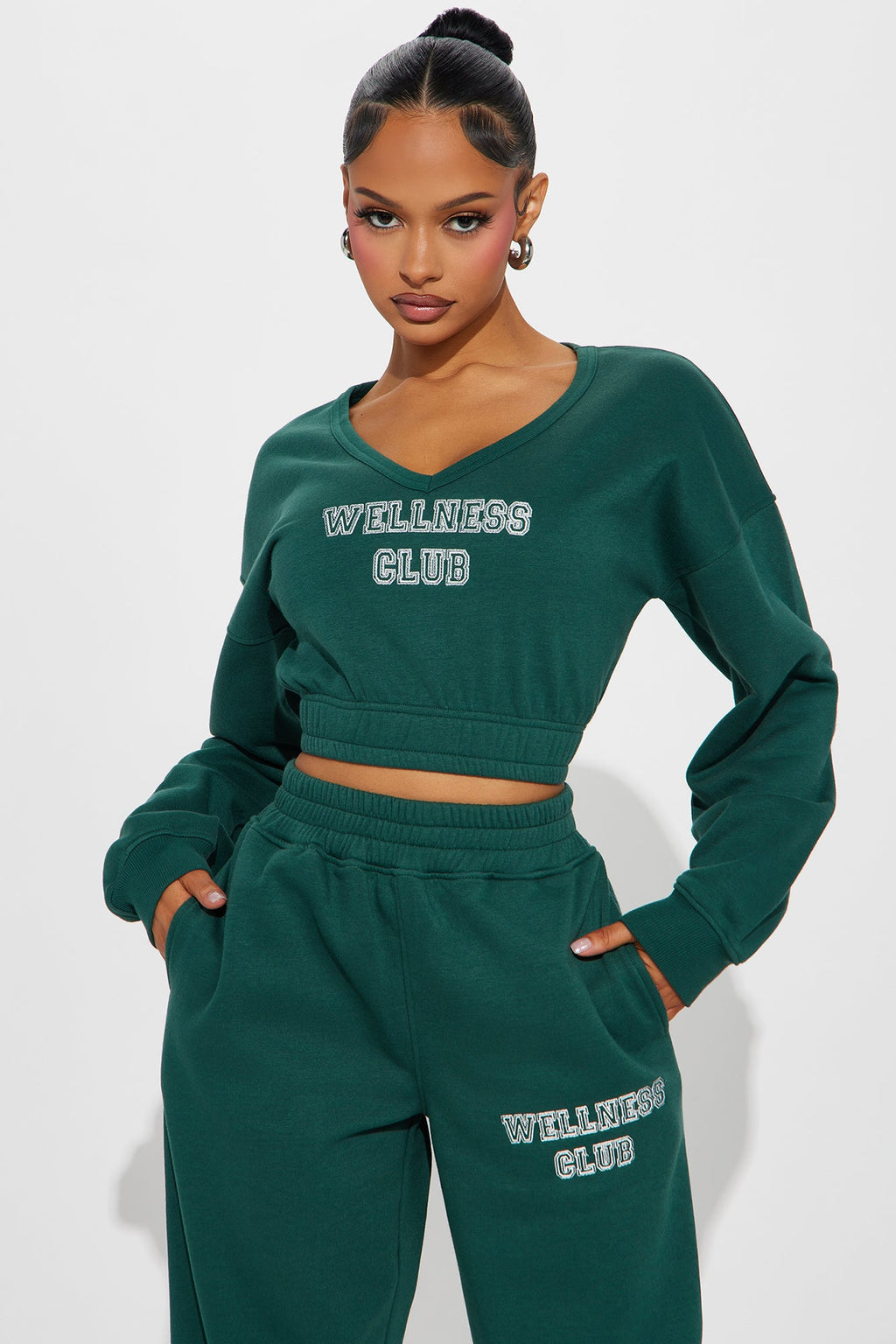 Wellness Fleece Sweatsuit Set - Hunter