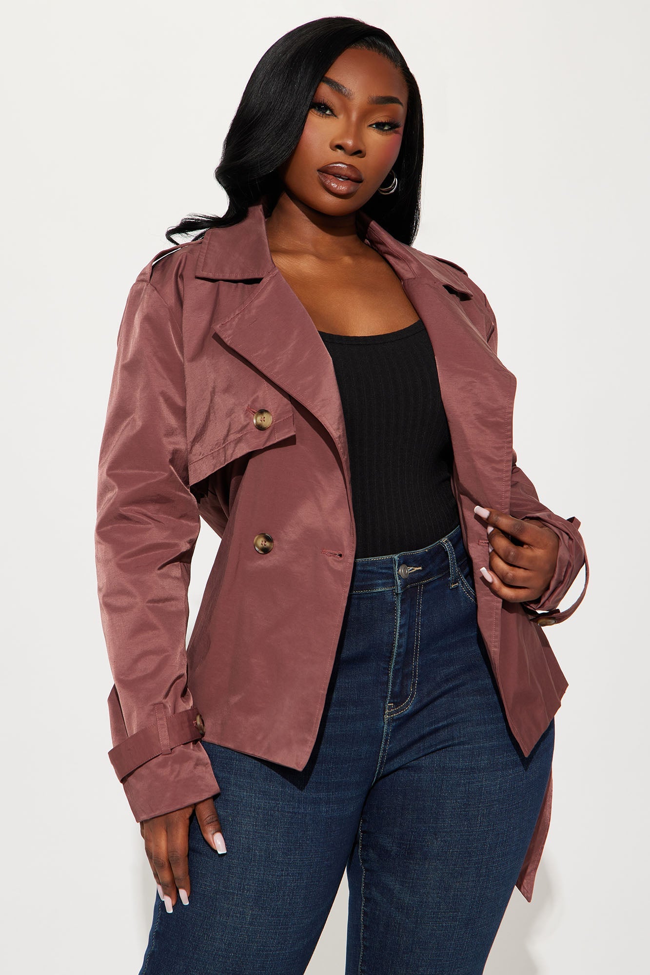 Cassidy Belted Trench - Chocolate