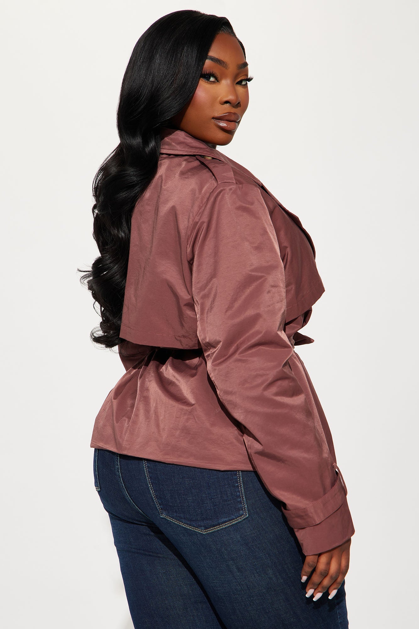 Cassidy Belted Trench - Chocolate