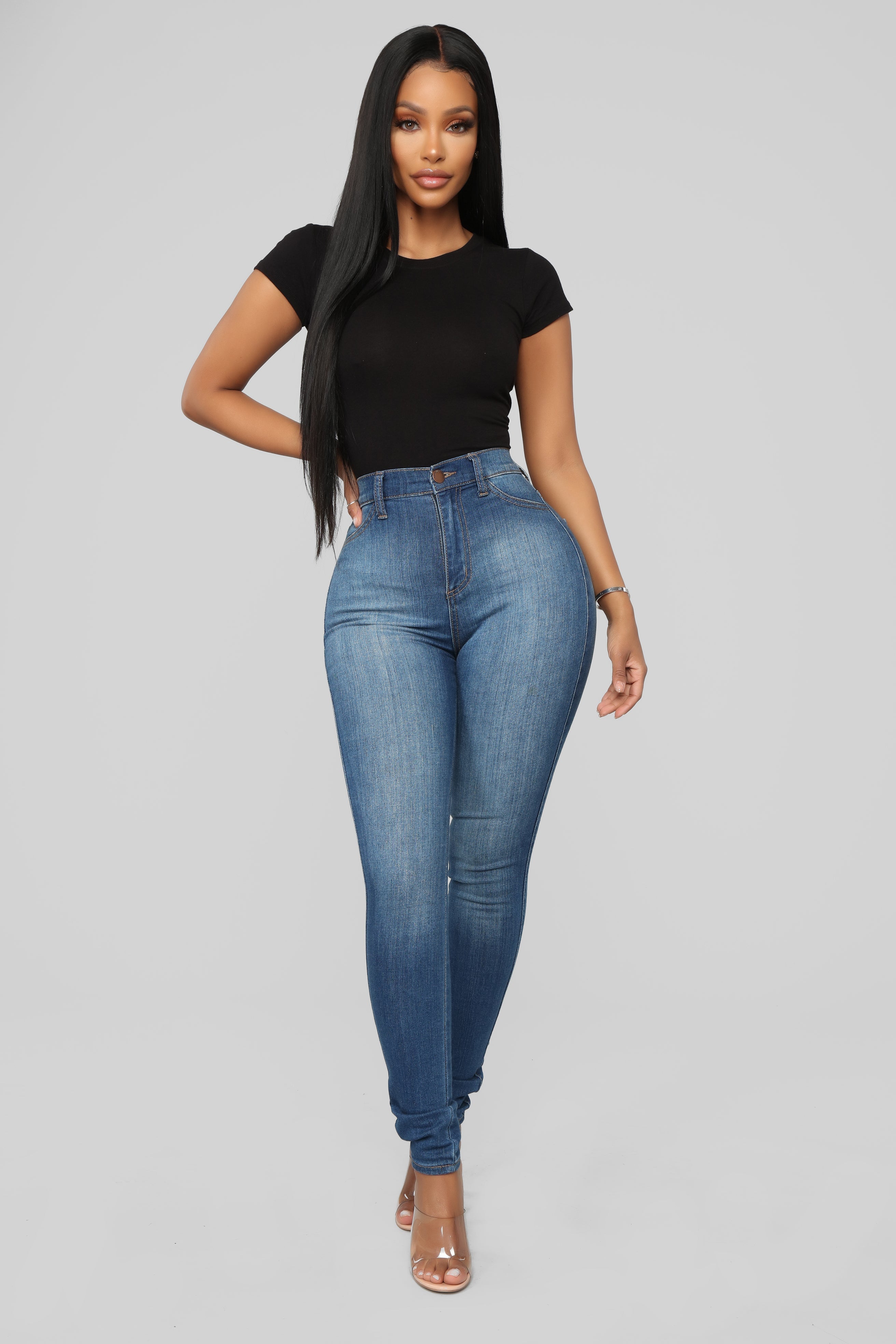 Lily Crew Neck Top - Black