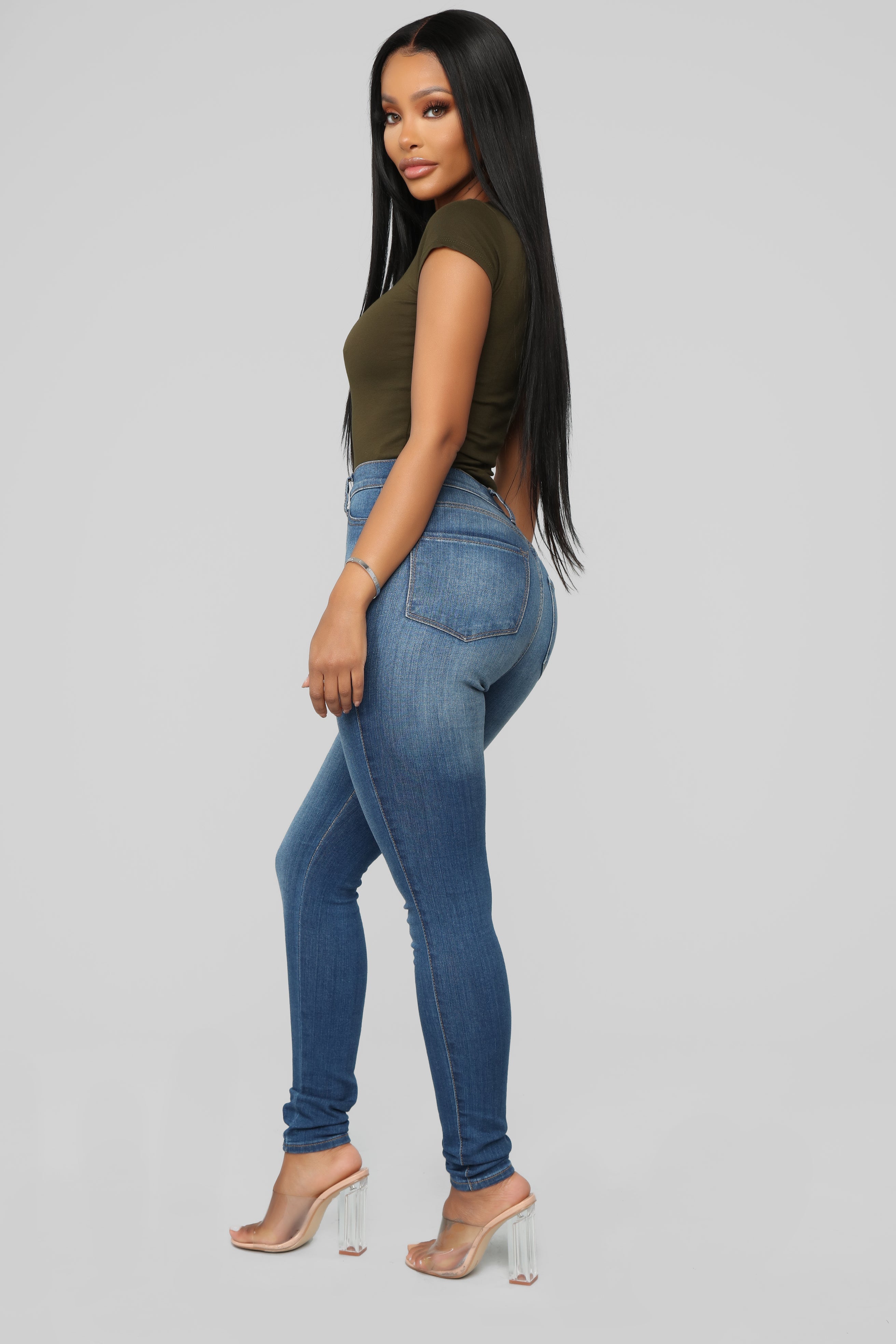 Lily Crew Neck Top - Olive