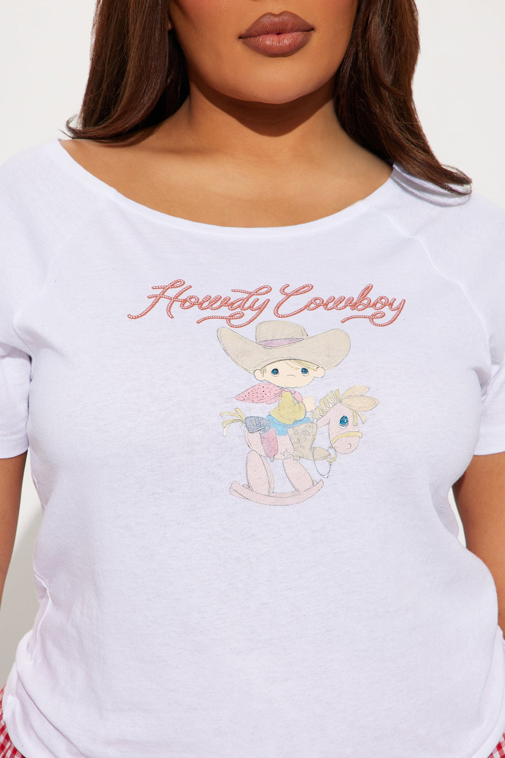 Precious Moments Howdy Off Shoulder Top - White