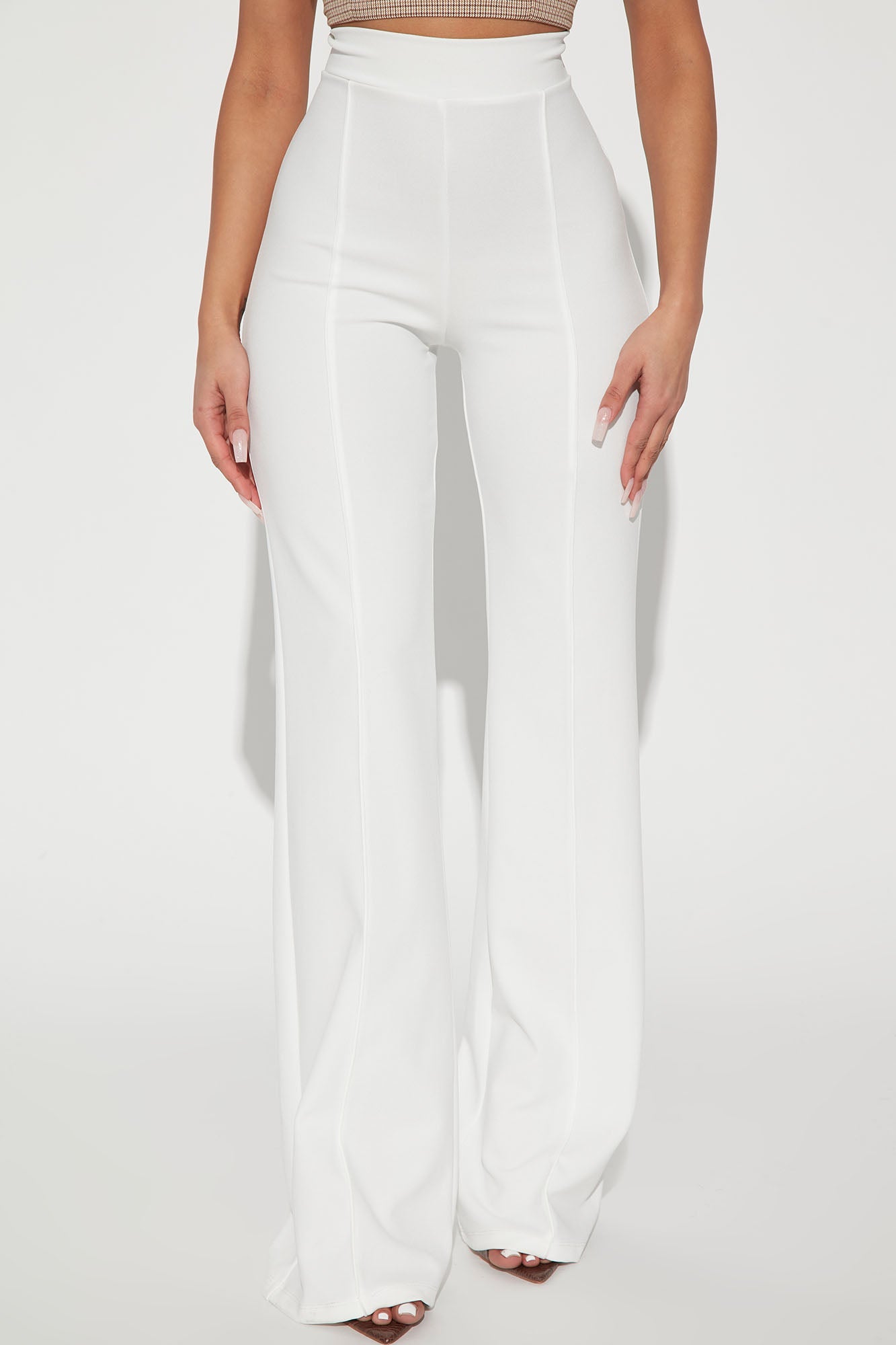 Tall Victoria High Waisted Dress Pants - White