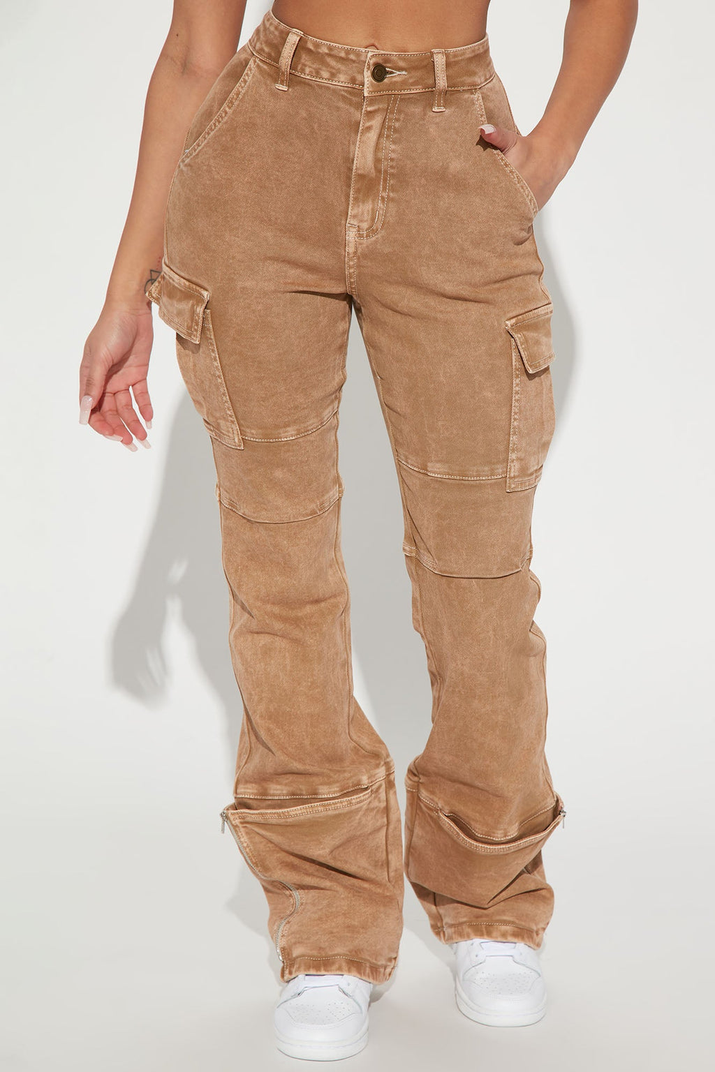 Camden Cargo Utility Jeans - Tan