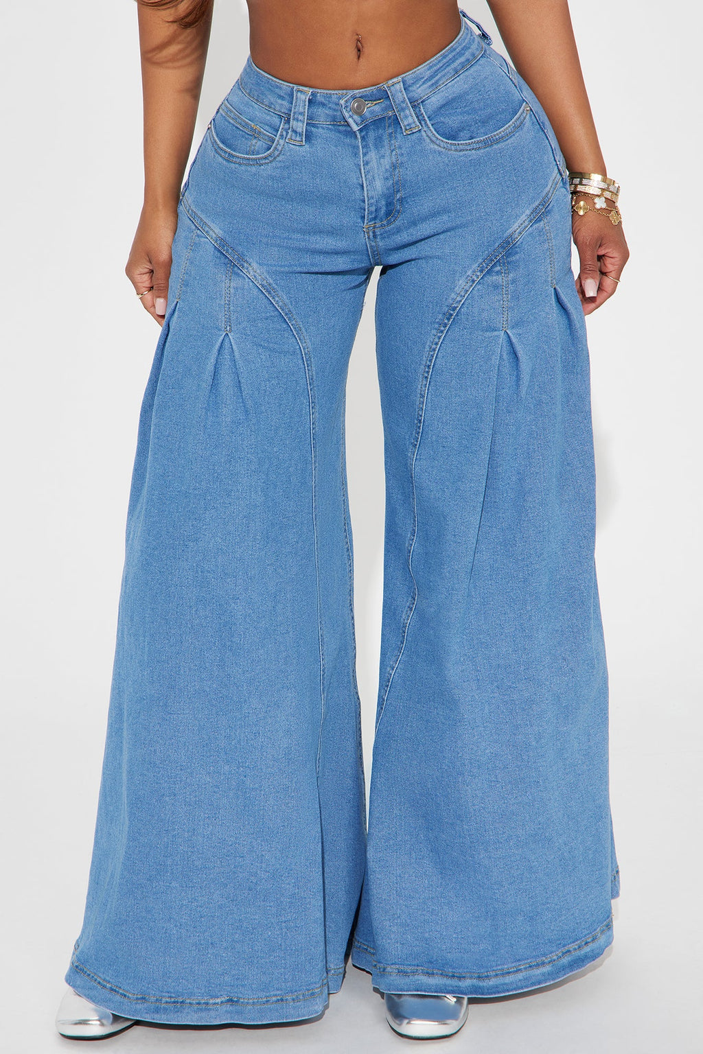 Kalinda Extreme Wide Leg Jeans - Medium Wash