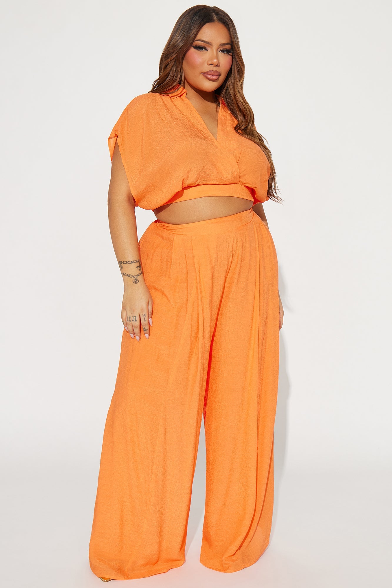 Mea Gauze Pant Set - Orange