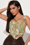 More Than A Dream Corset Top - Sage/combo