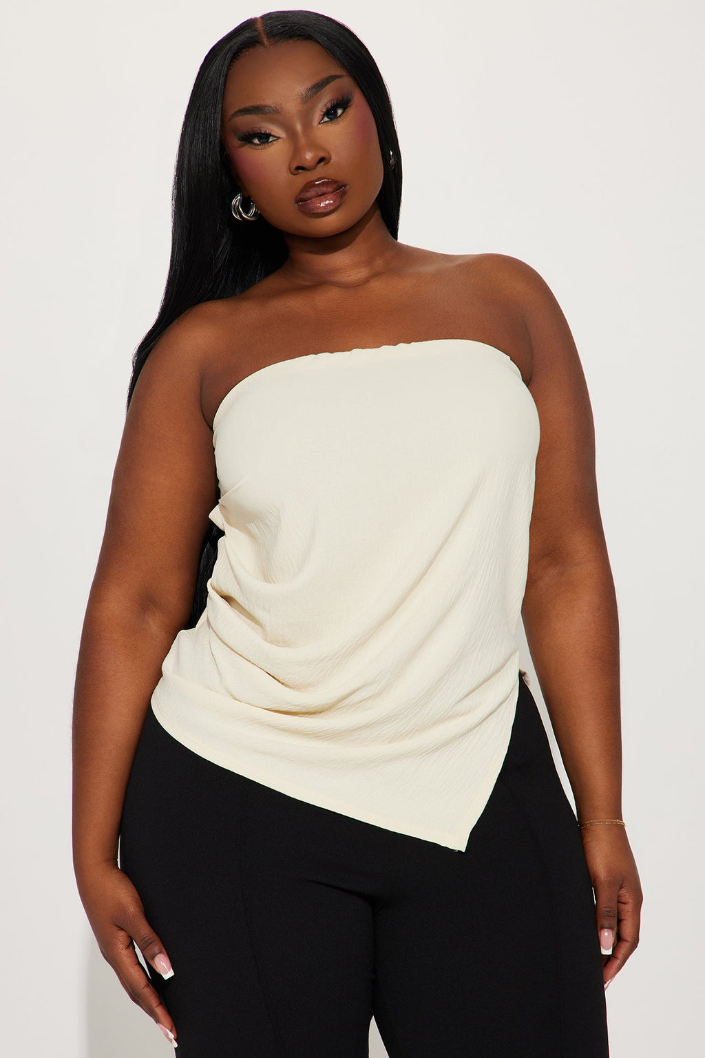 Valerie Asymmetrical Top - Cream