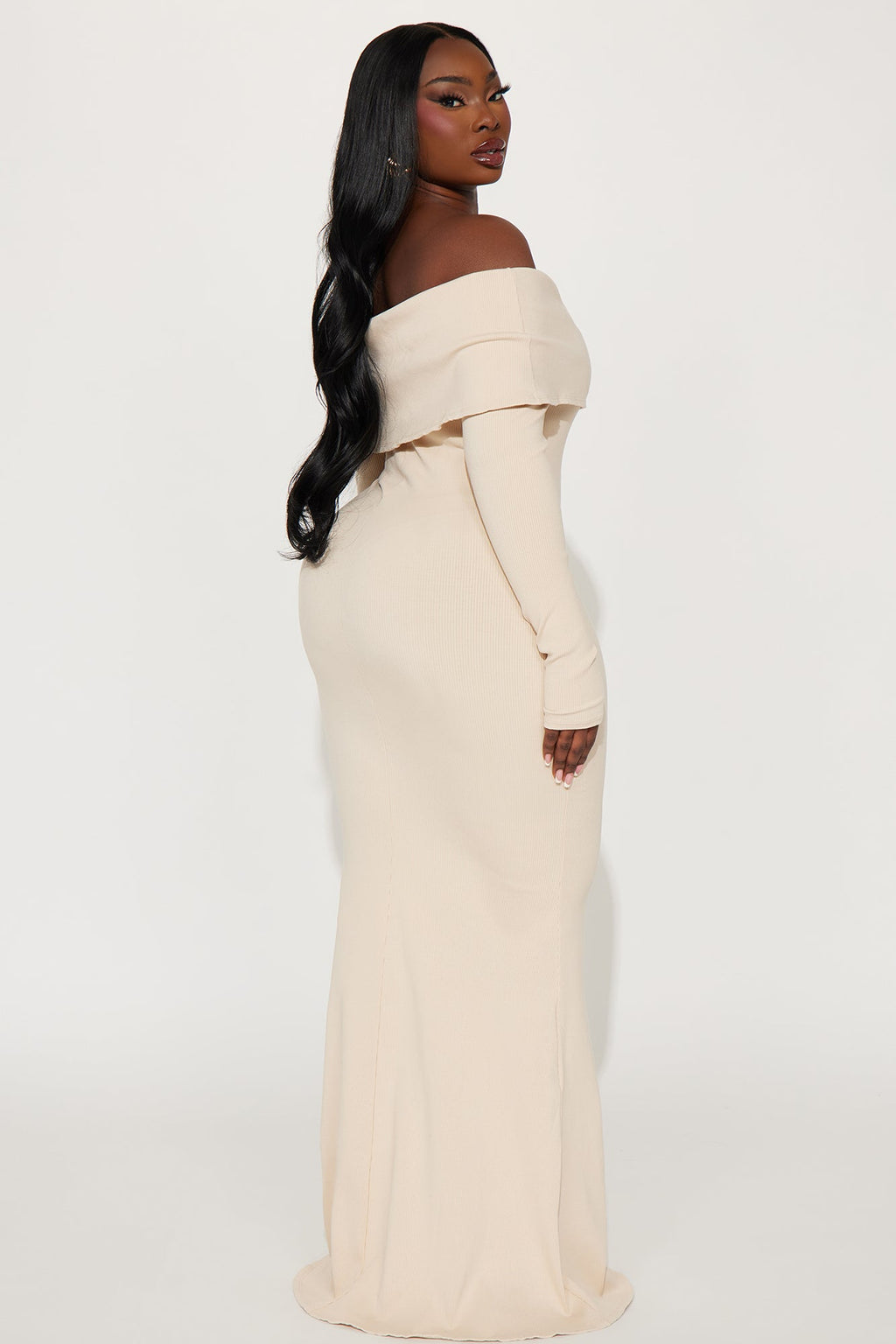 Nayeli Snatched Maxi Dress - Cream