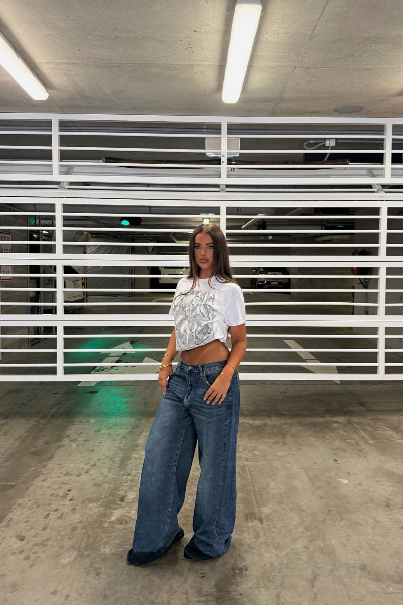 Chelsea Drop Waist Baggy Jeans - Medium Wash