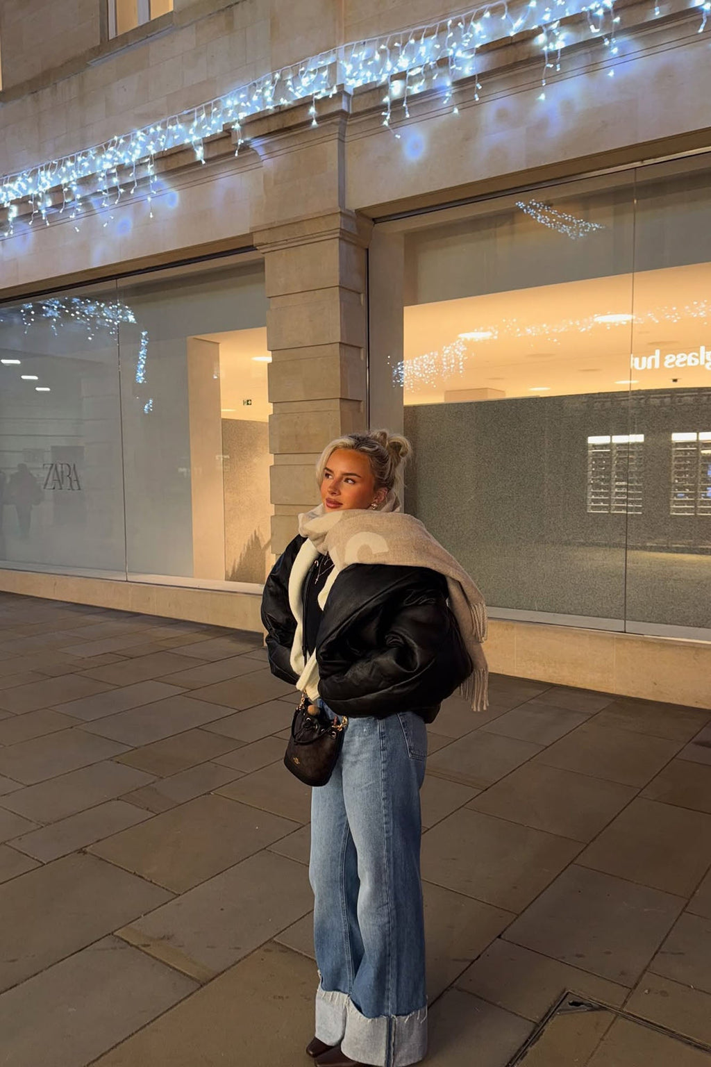 Jeanine Cuffed Wide Leg Jeans - Medium Wash