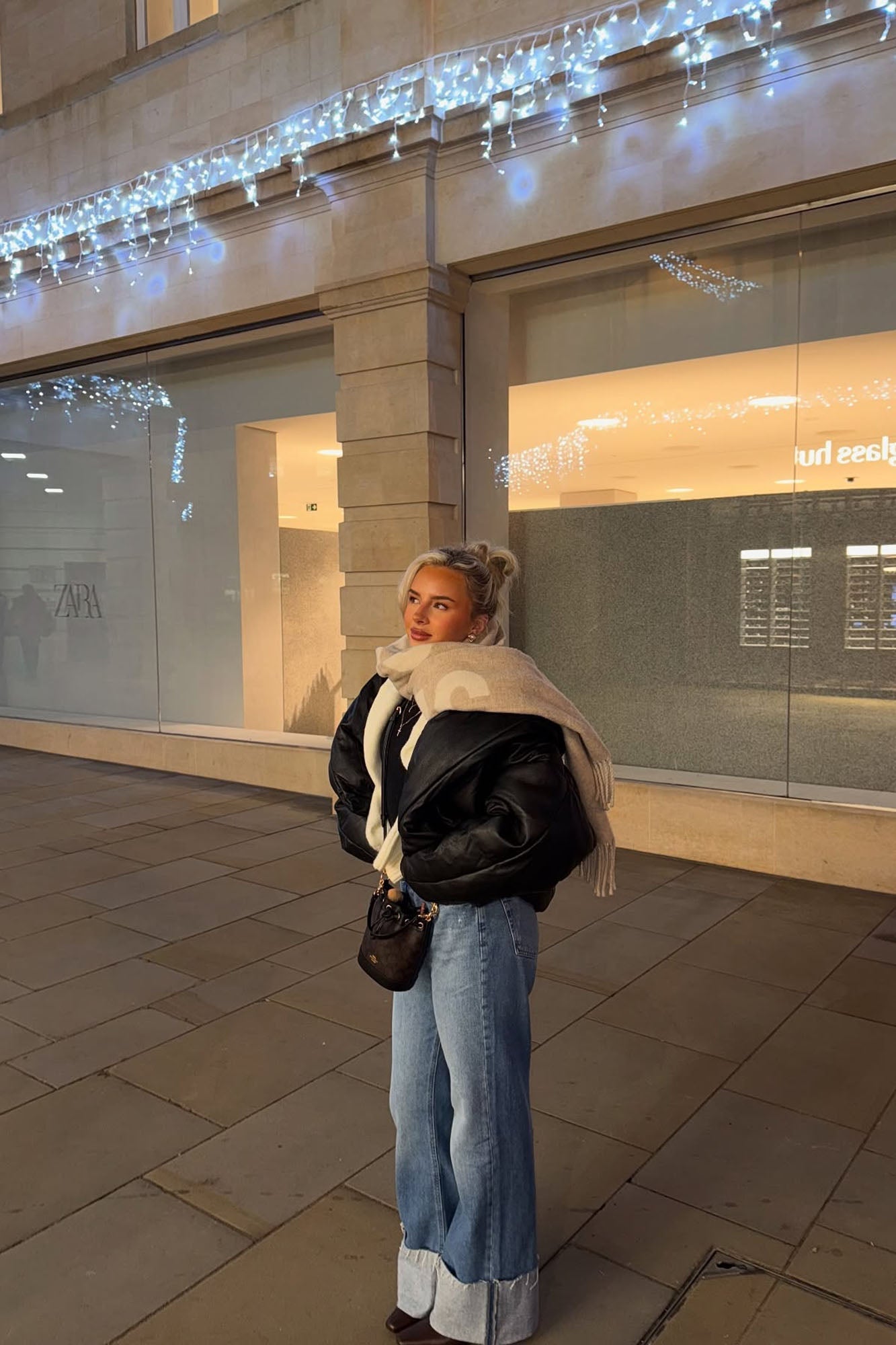 Jeanine Cuffed Wide Leg Jeans - Medium Wash