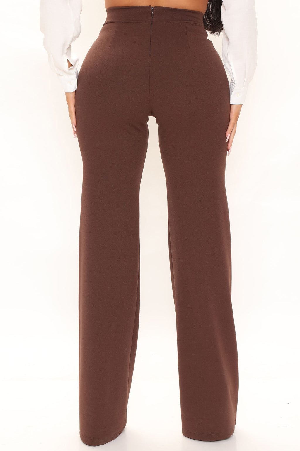 Call It Even Wide Leg Dress Pants - Chocolate