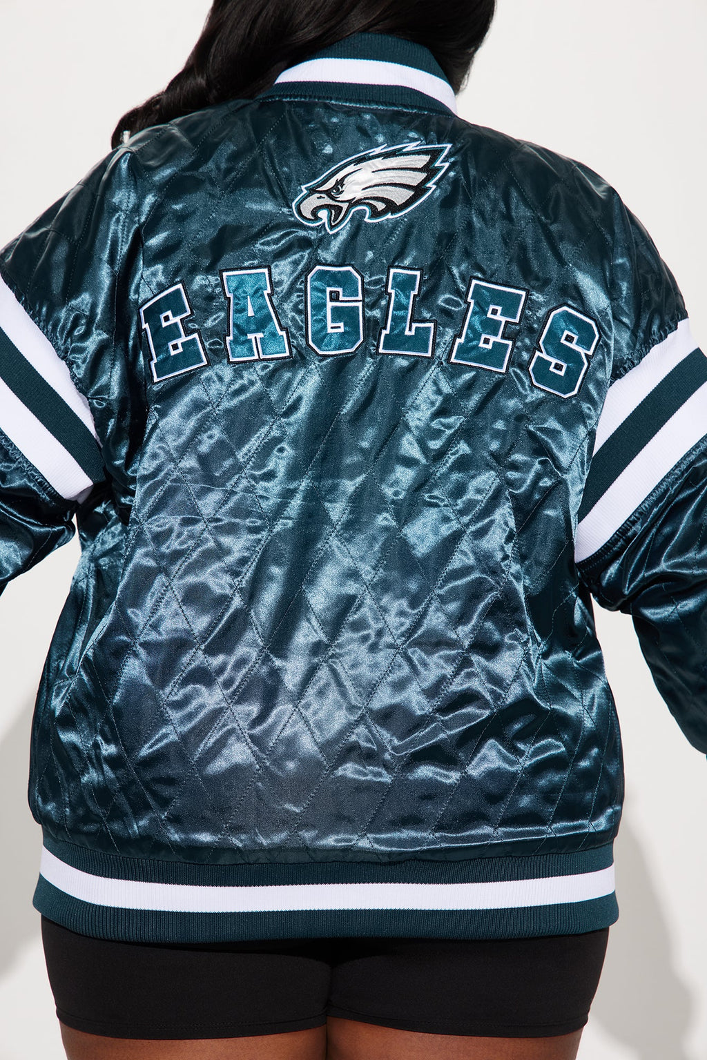 Eagles Quilted Bomber Jacket - Green