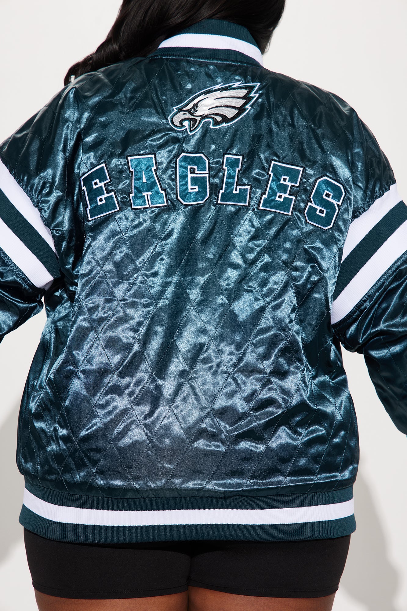 Eagles Quilted Bomber Jacket - Green