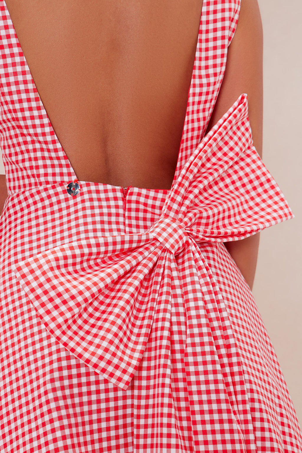 Belle Gingham Mini Dress - Red