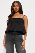 No More Promises Babydoll Top - Black