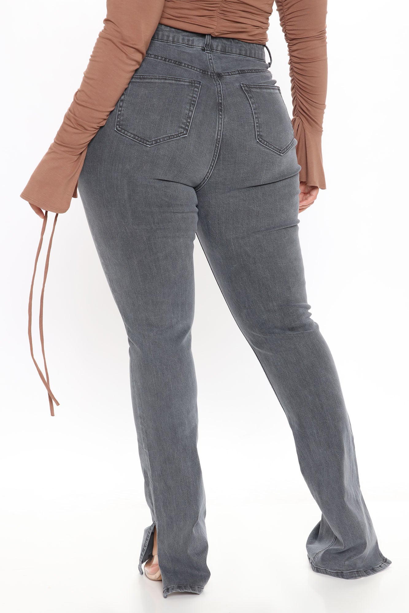 Tall Soho Side Split Skinny Jeans - Grey