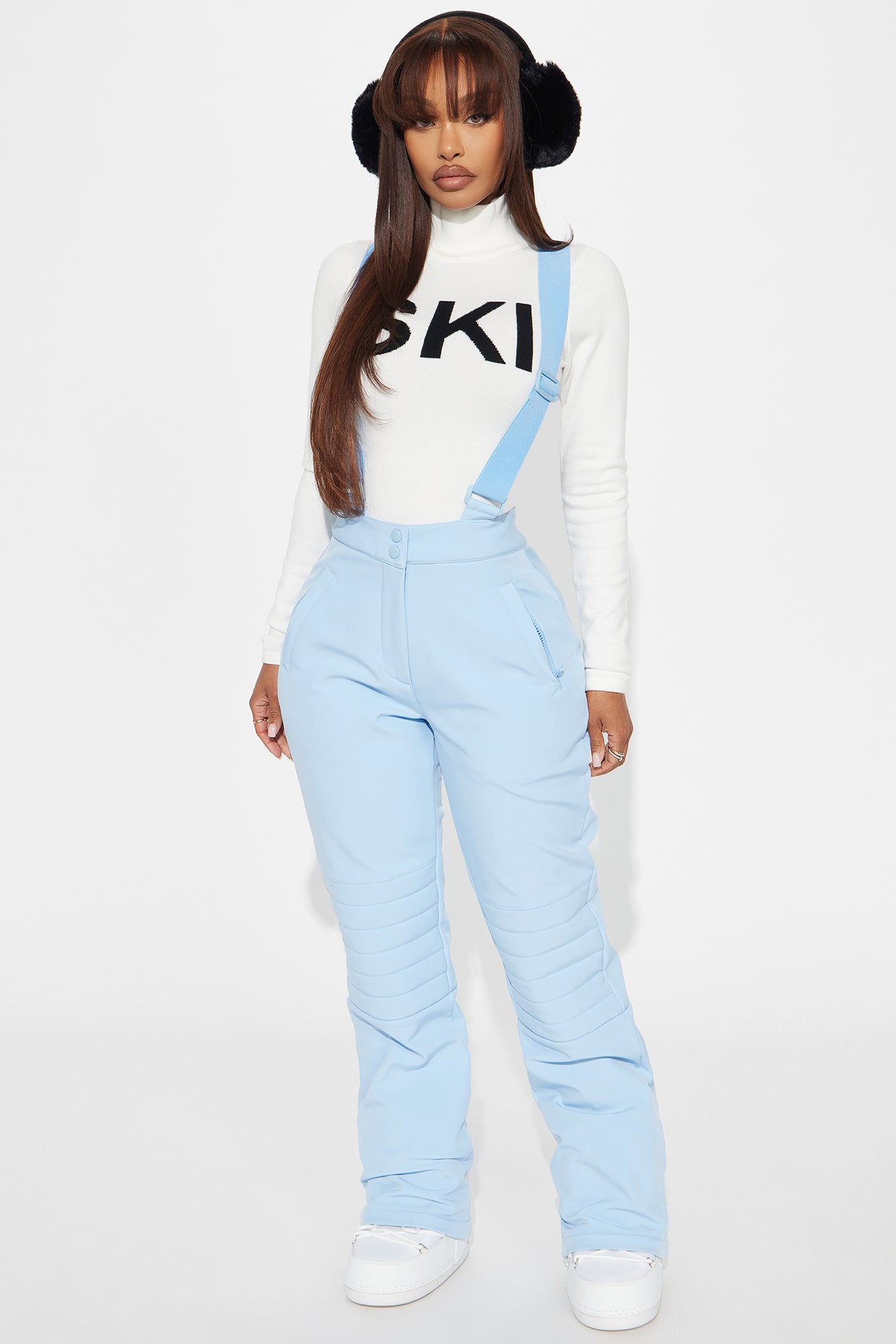 Hit The Summit Ski Overall Pants - Light Blue