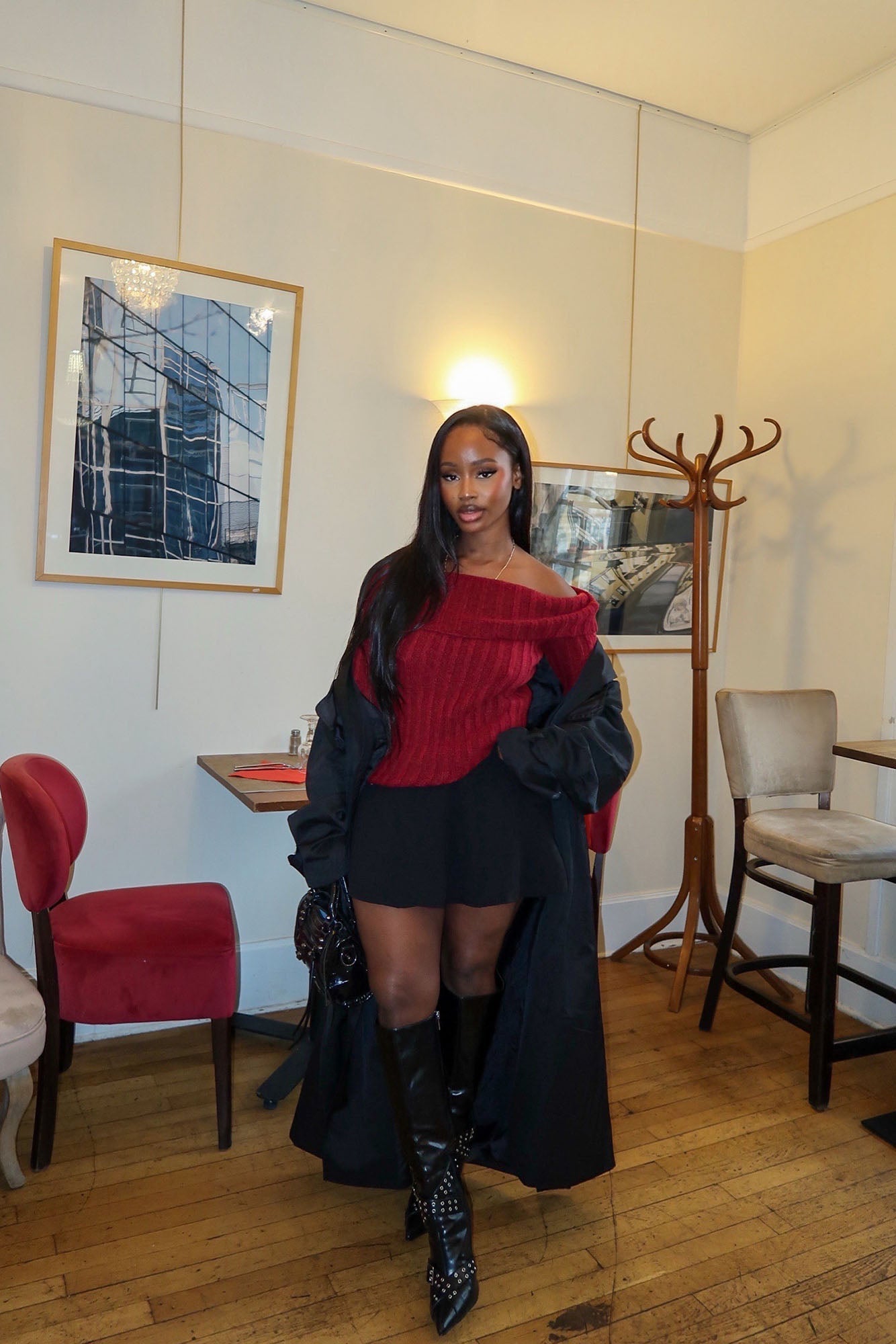 Take Me To A Place Skort - Black